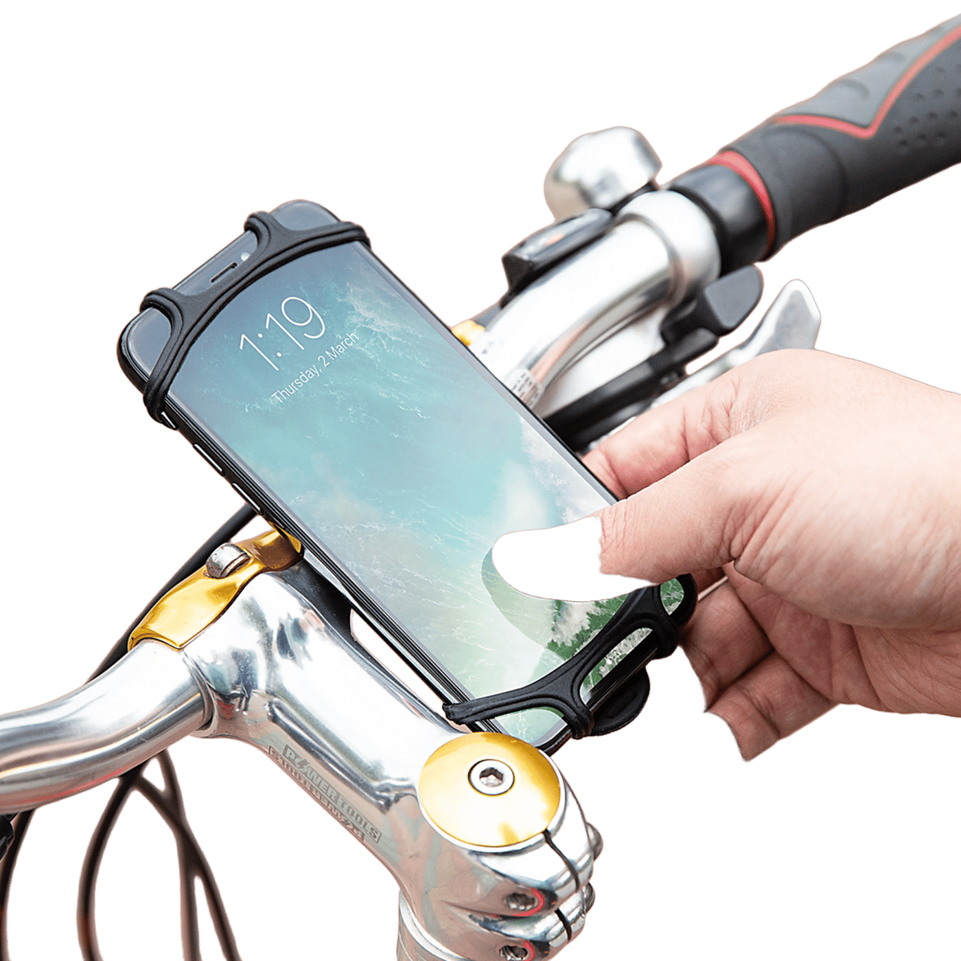 Linocell Mobilholder i silikon for sykkel