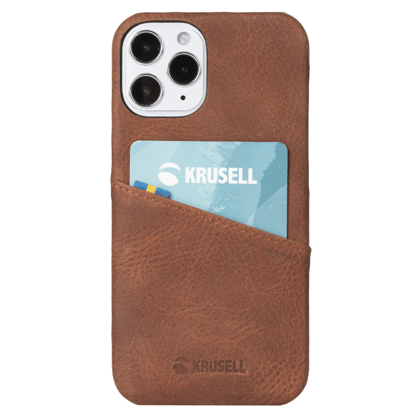 Krusell Lommebokdeksel for iPhone 12 Pro Max Cognac