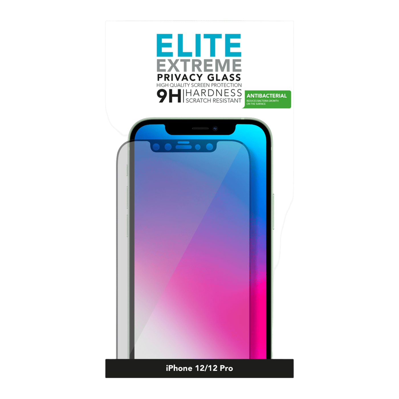 Linocell Elite Extreme Privacy Glass Skjermbeskytter for iPhone 12/12 Pro
