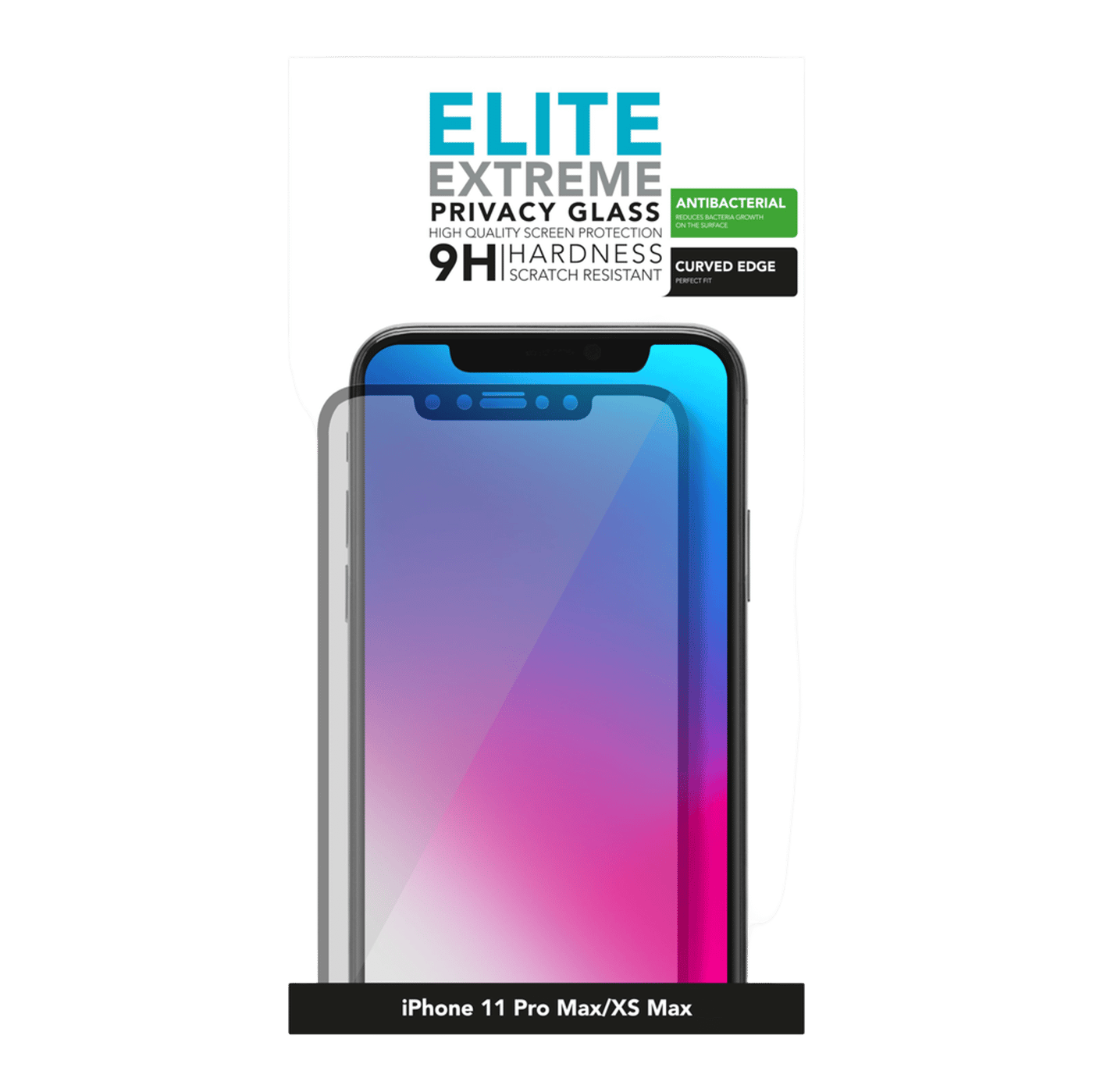 Linocell Elite Extreme Privacy Glass Skjermbeskytter for iPhone 11 Pro Max/Xs Max