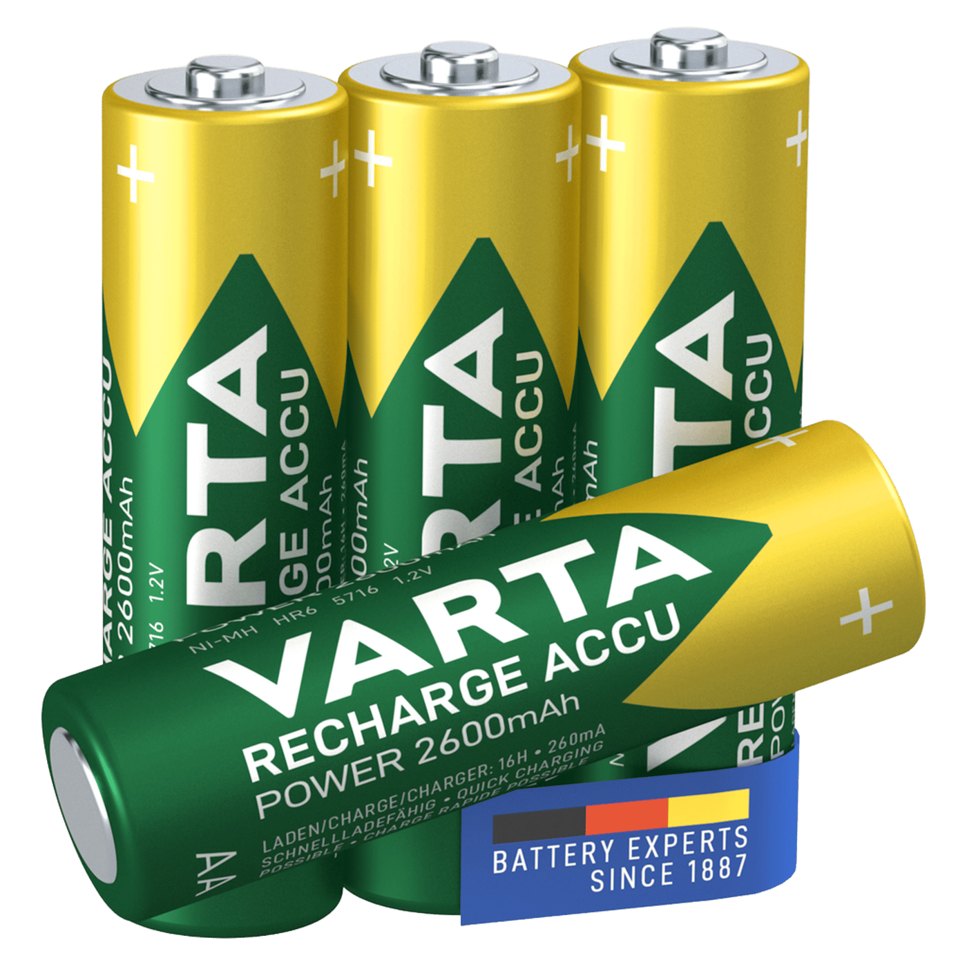 Varta Laddningsbara AA-batterier 2600 mAh 4-pack