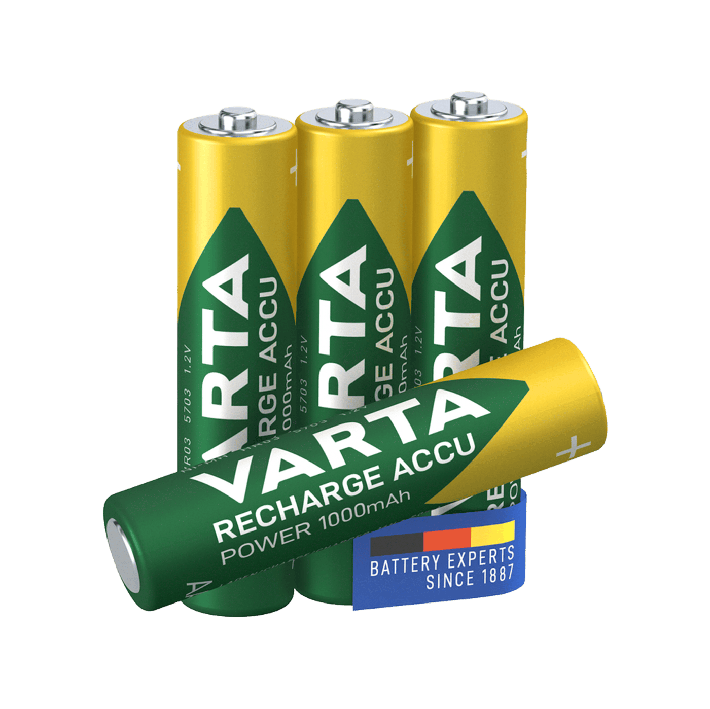 Varta Laddningsbara AAA-batterier 1000 mAh 4-pack