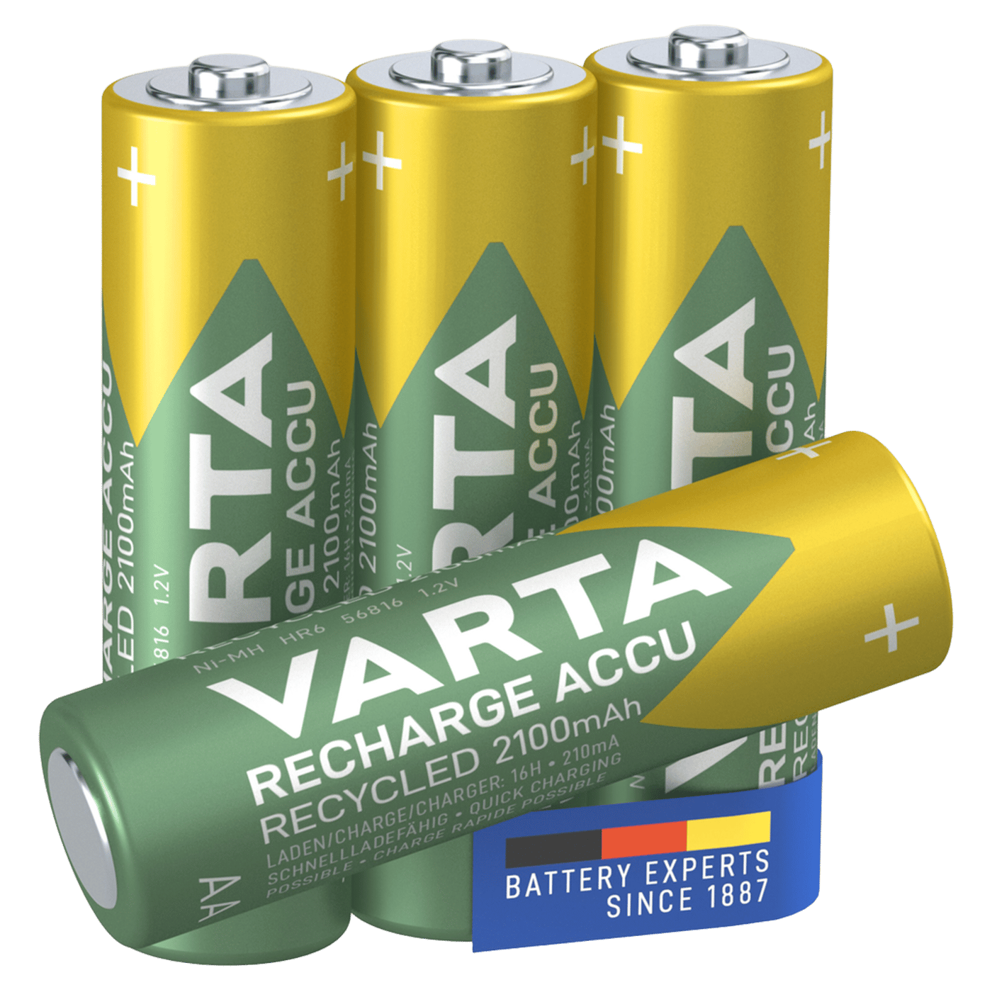 Varta Recharge Recycled AA-batterier 2100 mAh 4-pack