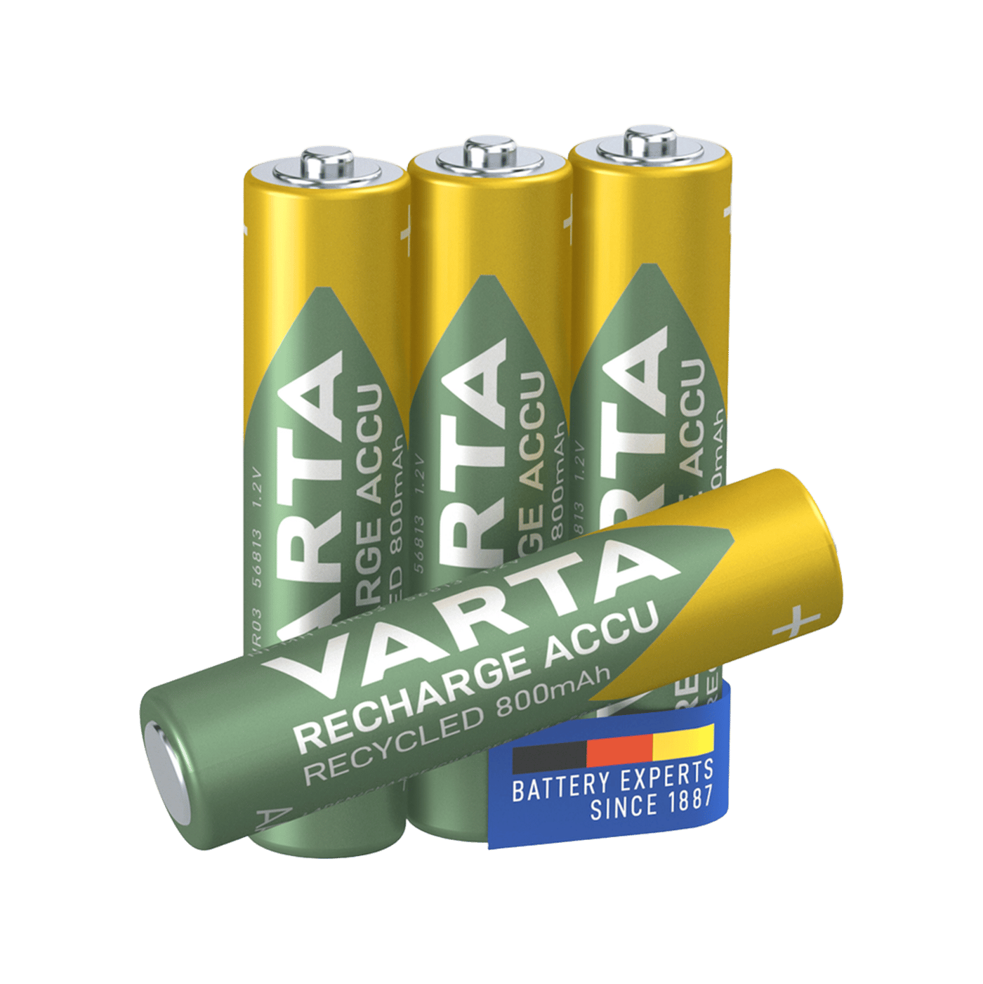 Varta Recharge Recycled AAA-batterier 800 mAh 4-pack