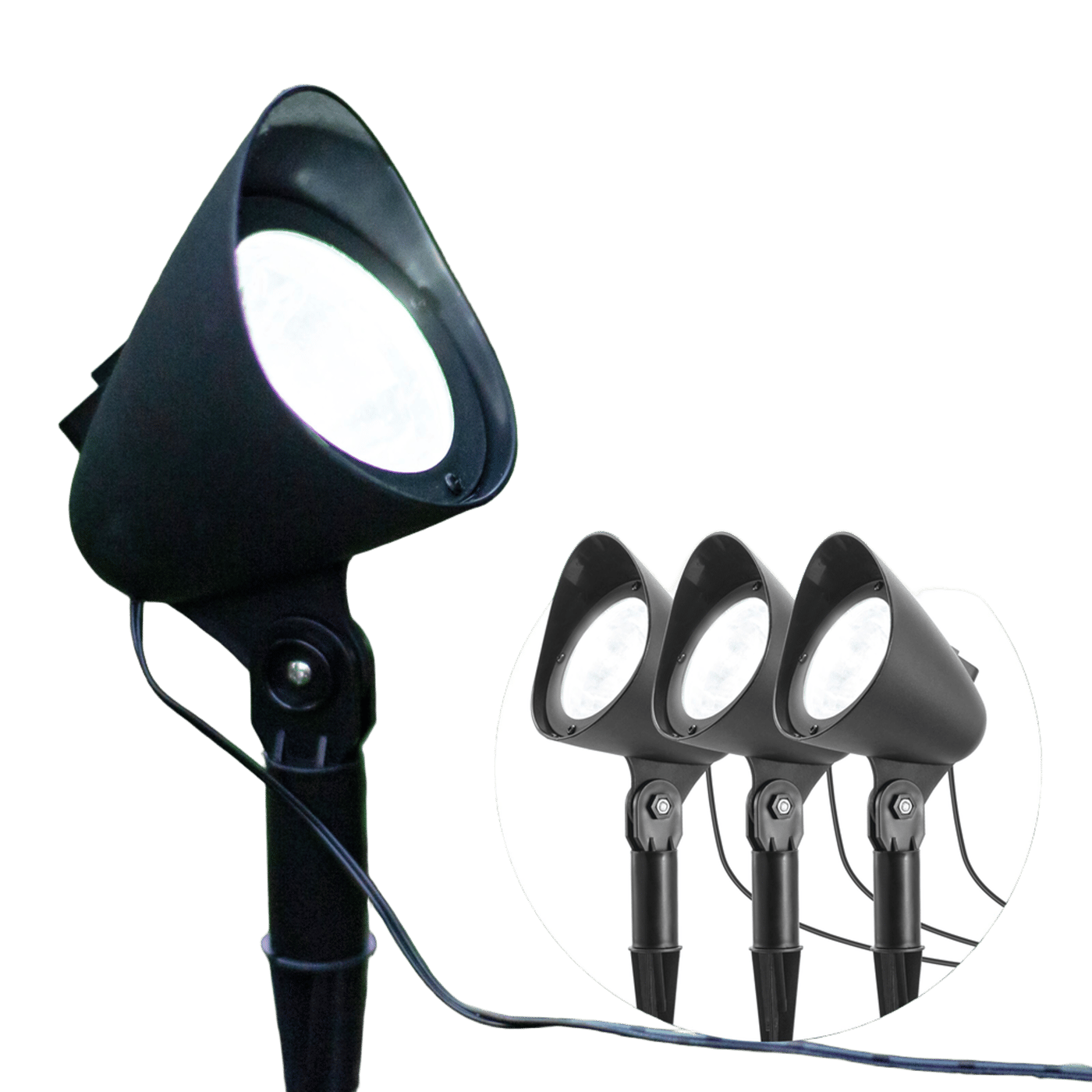 Luxorparts Solcelledrevet nattbelysning 3-pk.