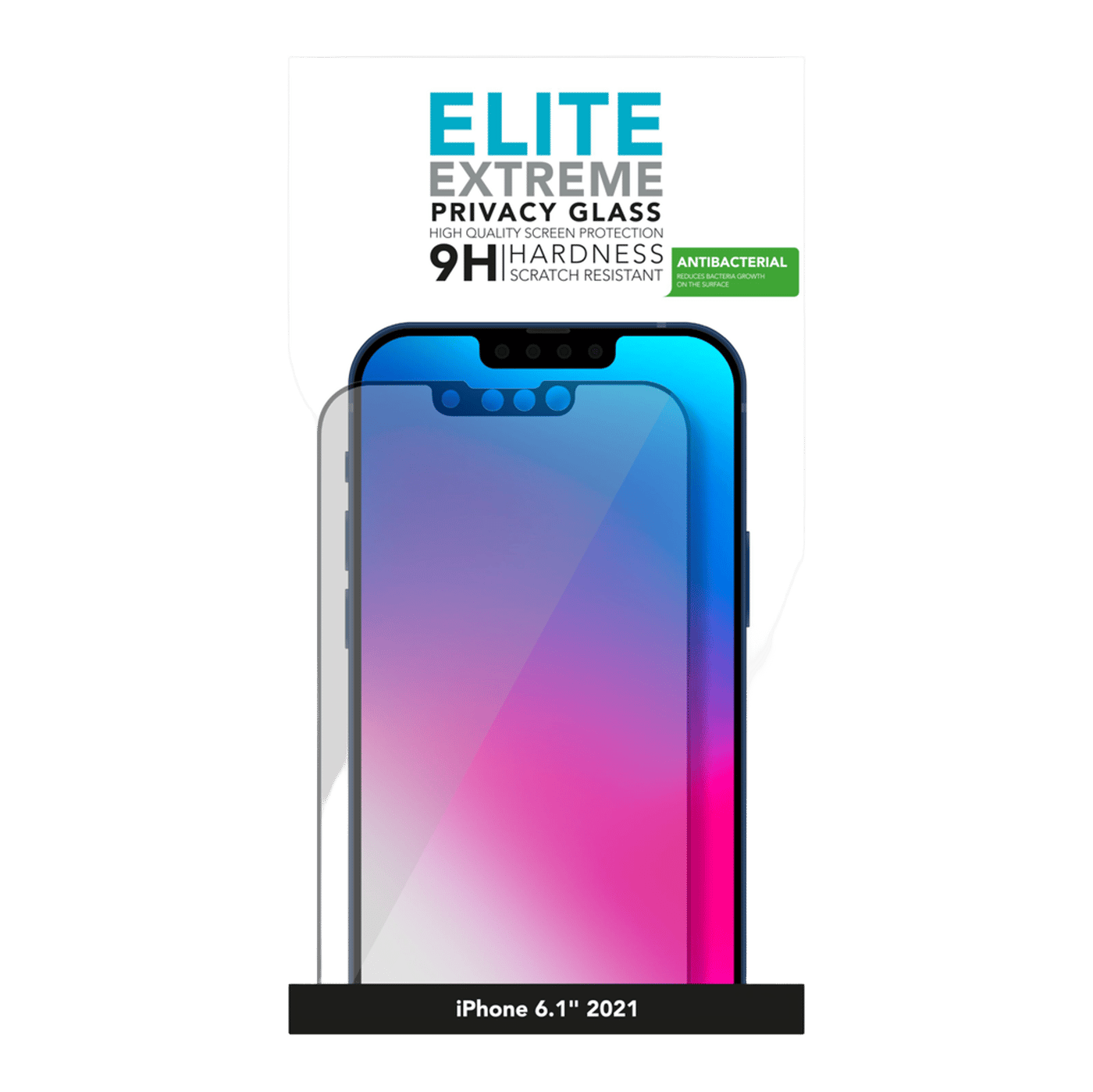 Linocell Elite Extreme Privacy Glass Skjermbeskytter for iPhone 13, 13 Pro, 14, 16e og 17e