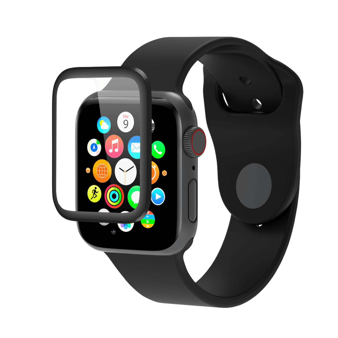 Linocell Elite Extreme Curved Skjermbeskytter for Apple Watch Series 5, 6 og SE 40 mm