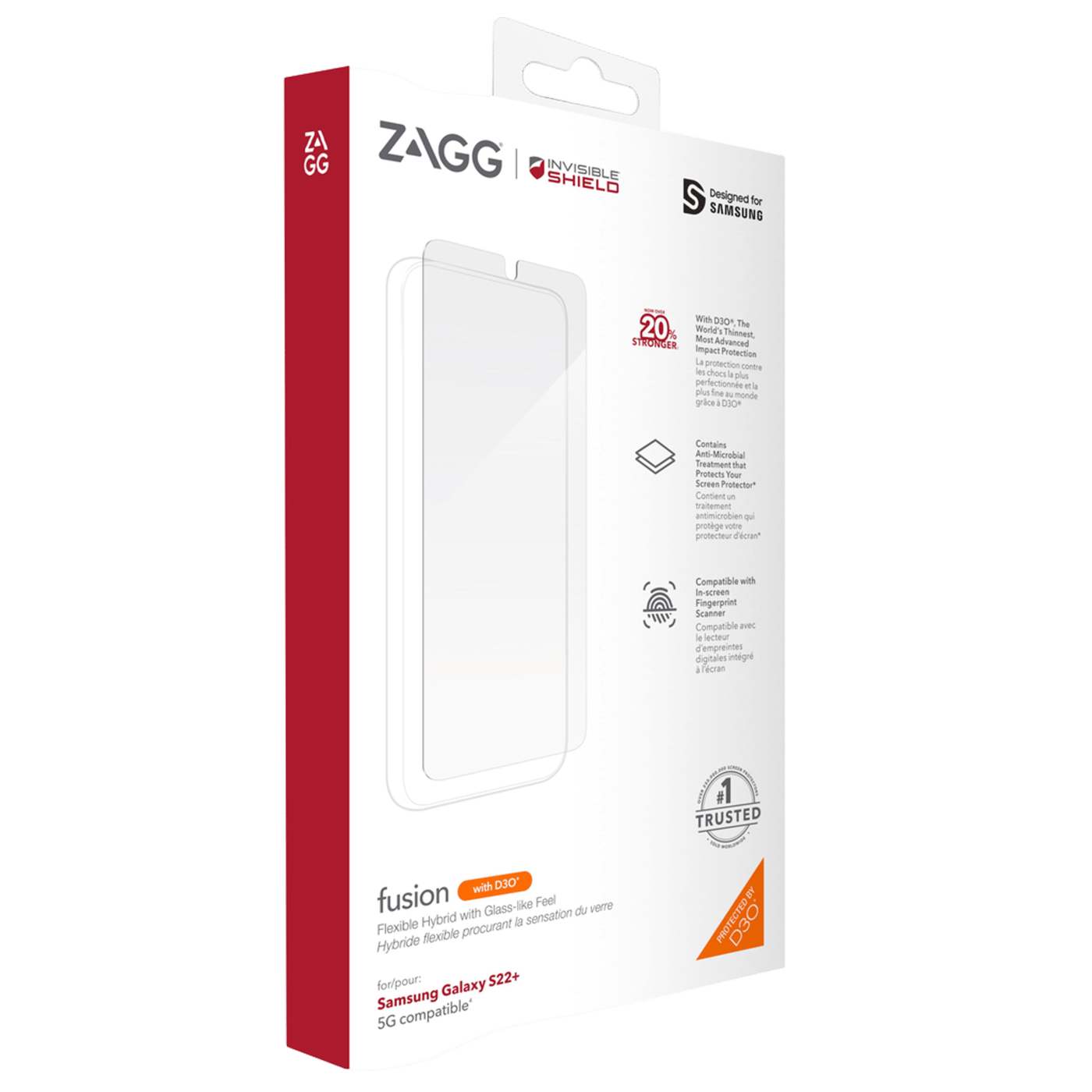 Invisible Shield Glass Fusion+ Skjermbeskytter for Galaxy S22 Plus