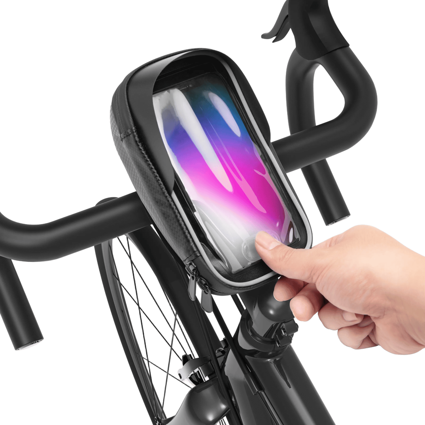 Linocell Sykkelveske med mobillomme - for styret
