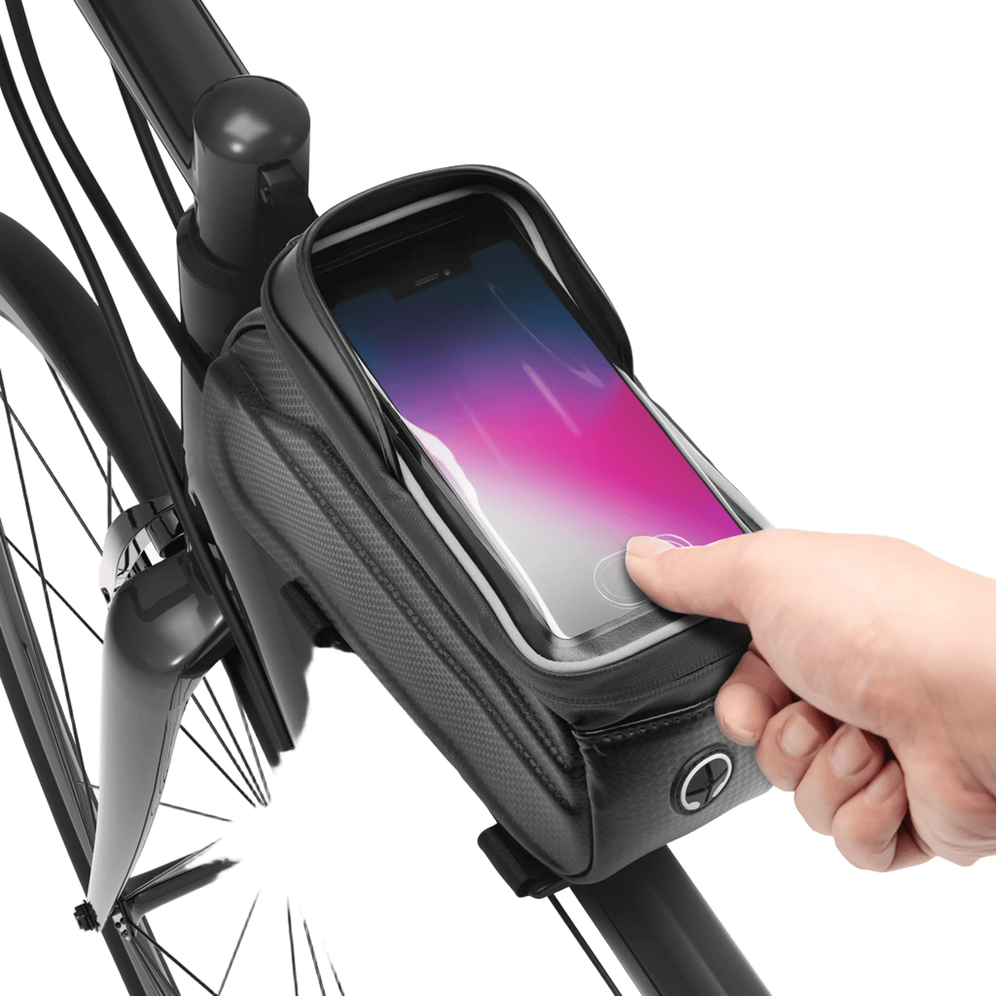 Linocell Sykkelveske med mobillomme - for rammen