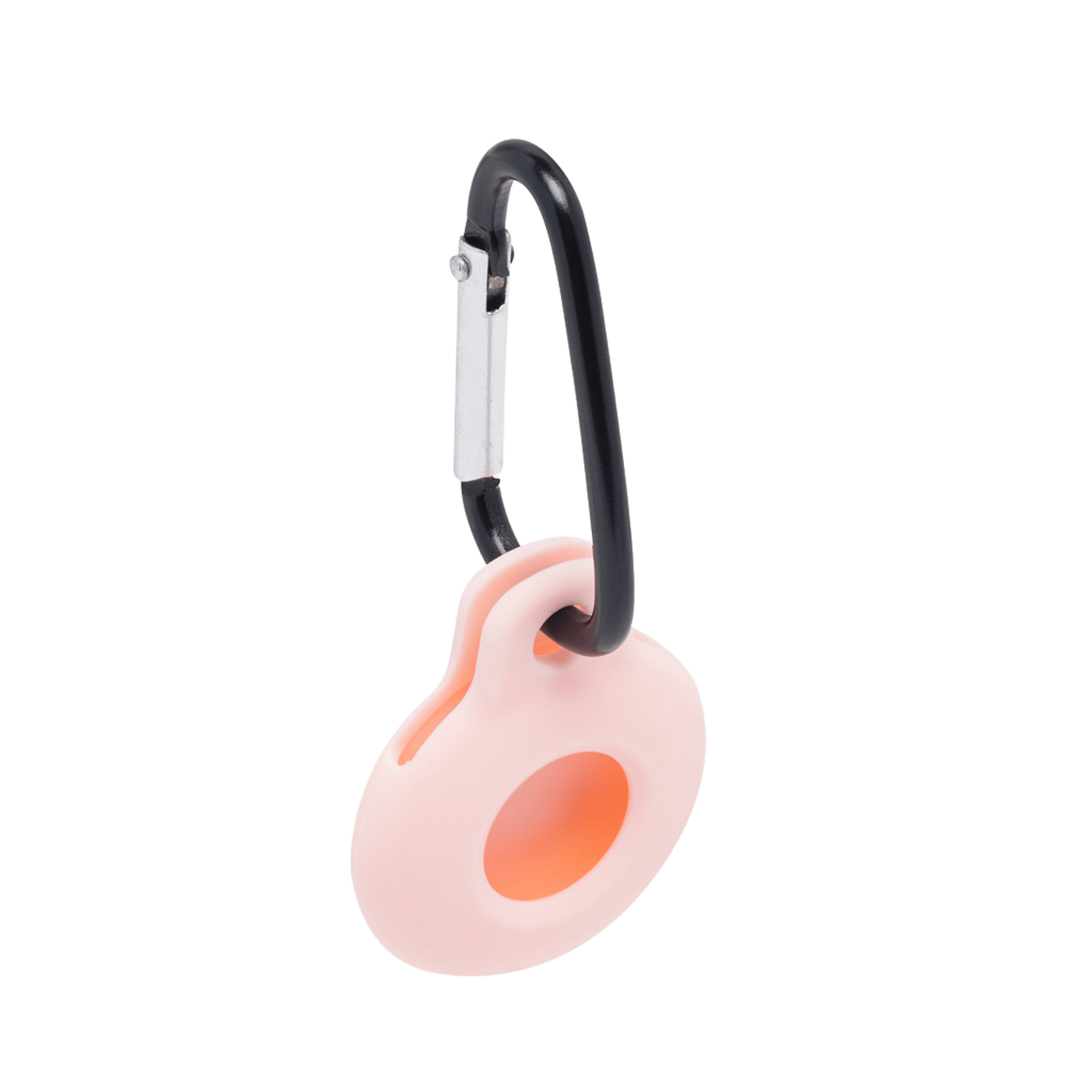 Linocell AirTag Silikonetui med karabinkrok Rosa