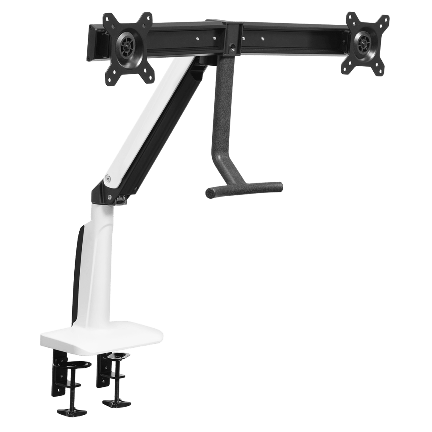Plexgear Gassfjæret skjermfeste for 2 skjermer 15-27"
