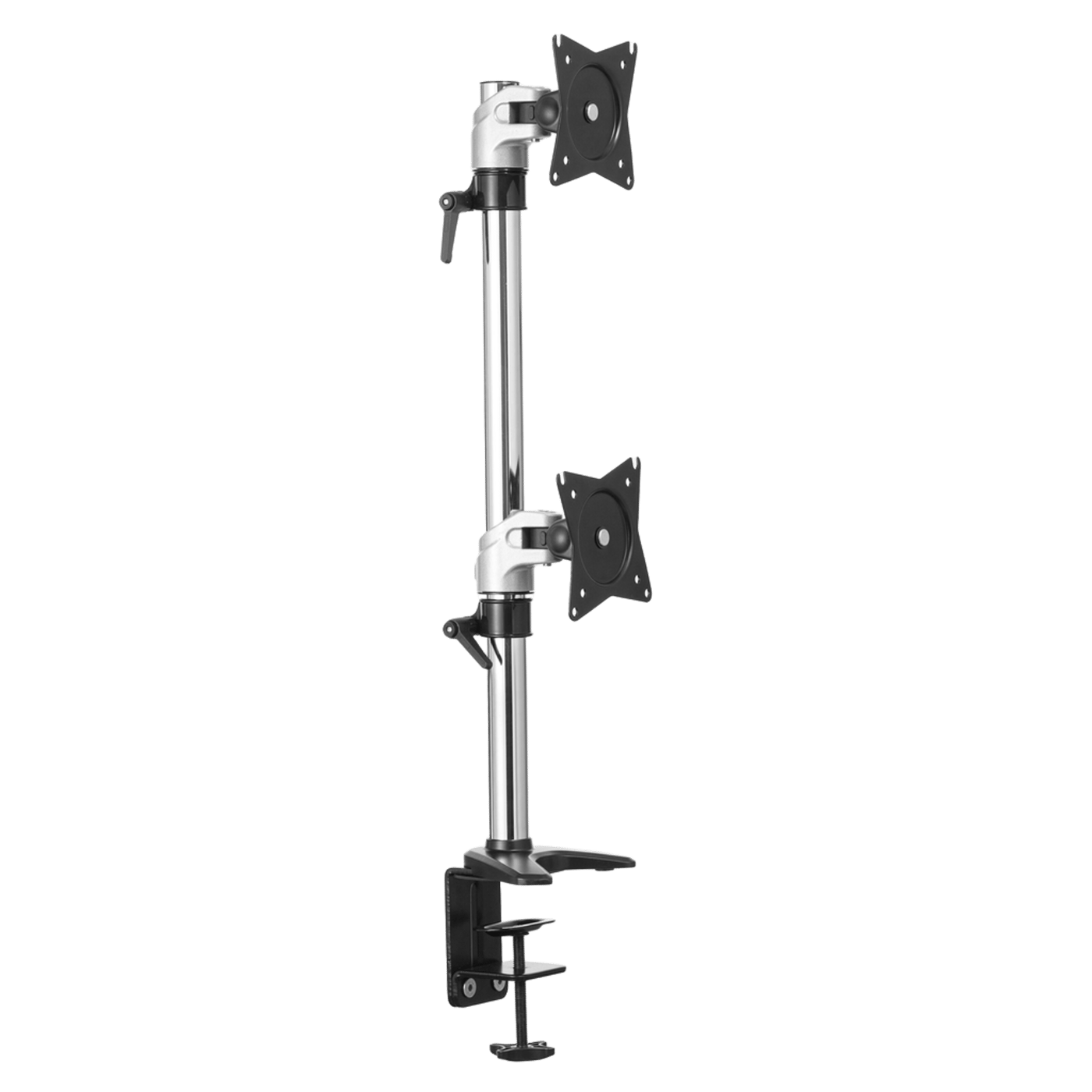 Plexgear Bordsfeste med 2 armer for skjermer på 15-27"