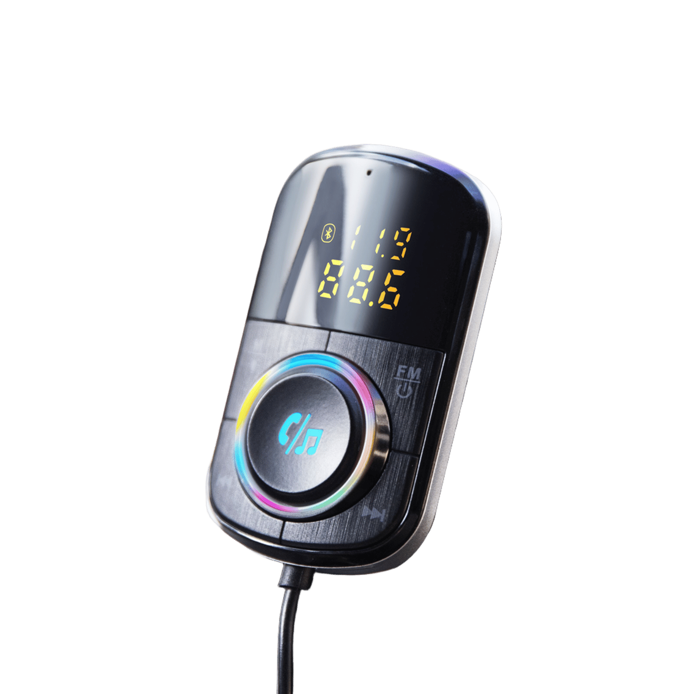 Linocell FM-sender med Bluetooth og hurtiglading