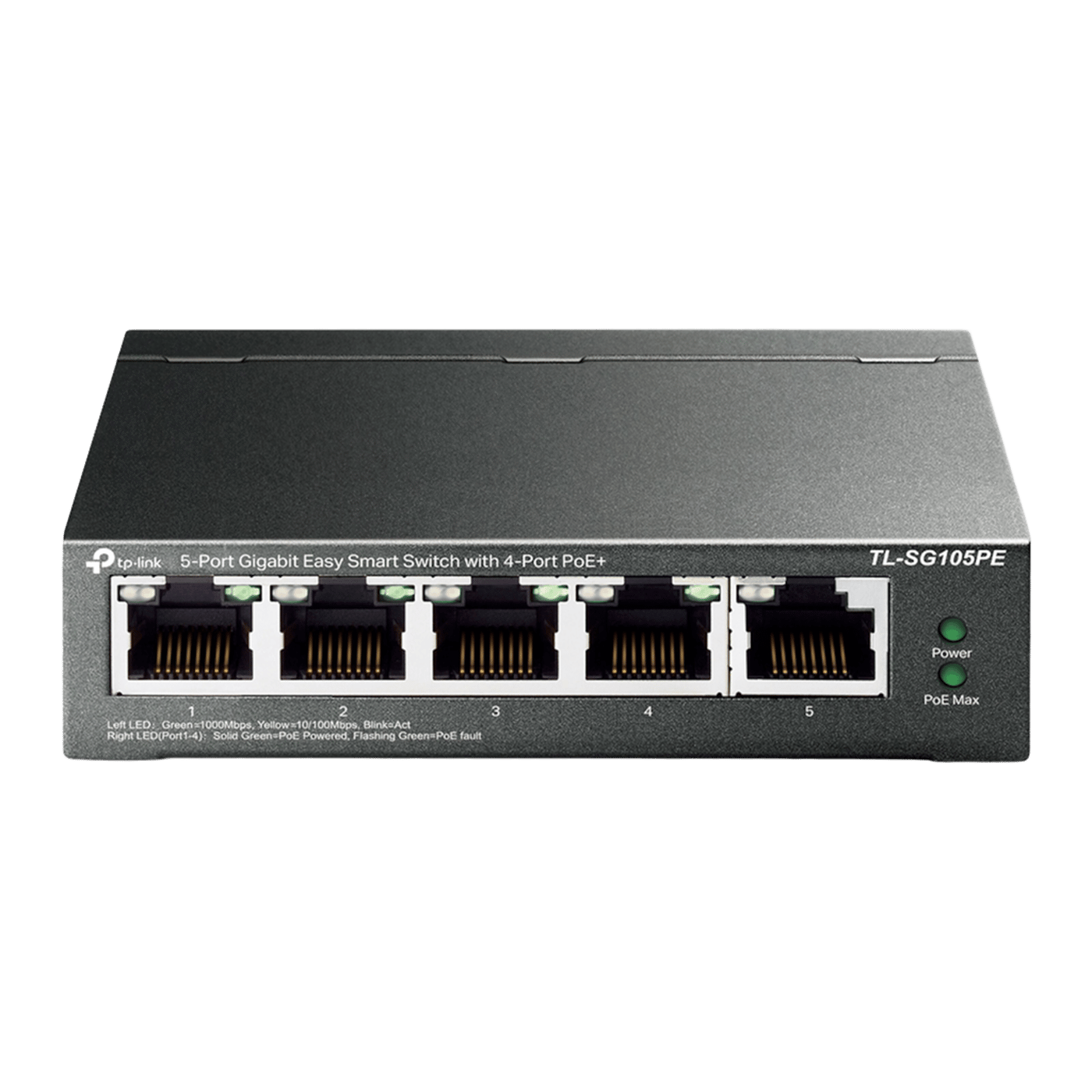TP-Link TL-SG105PE Administrerbar gigabitswitch 5 portar PoE+