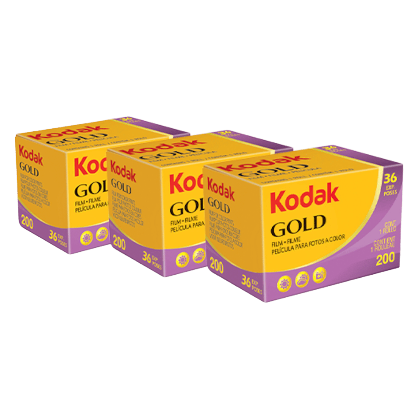 Kodak Gold 135-film 36 bilder med färg ISO 200 3-pack