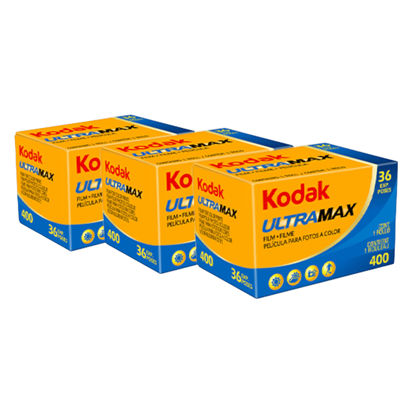 Kodak UltraMax 135-film 36 bilder med färg ISO 400 3-pack