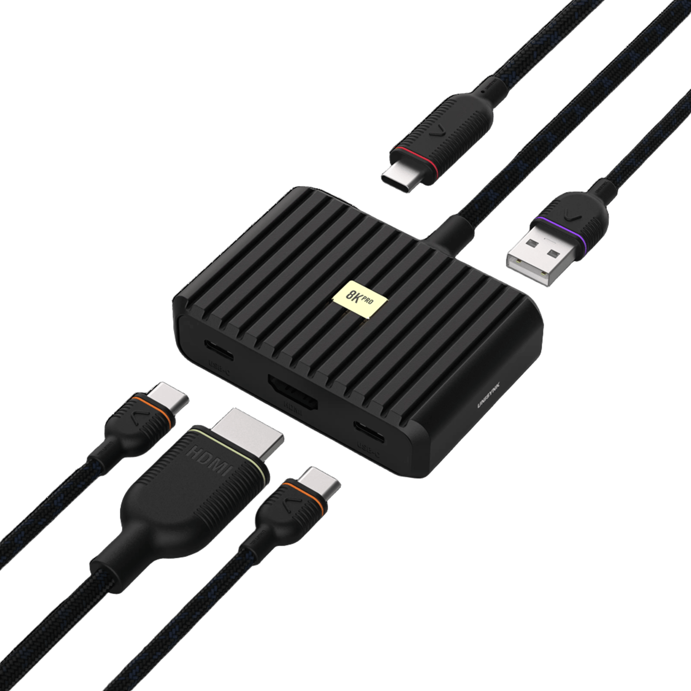 Unisynk USB-C-Hubb 5 portar 8K