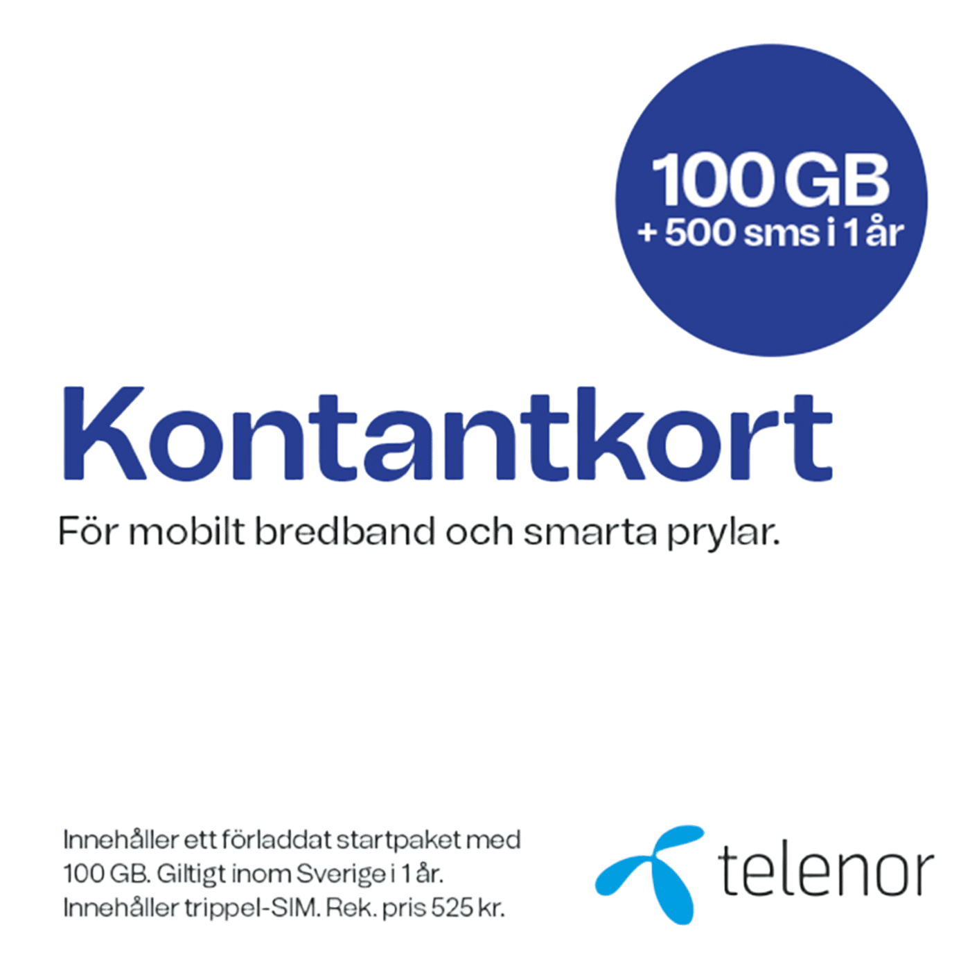 Telenor Mobilt bredband 1 år 100 GB