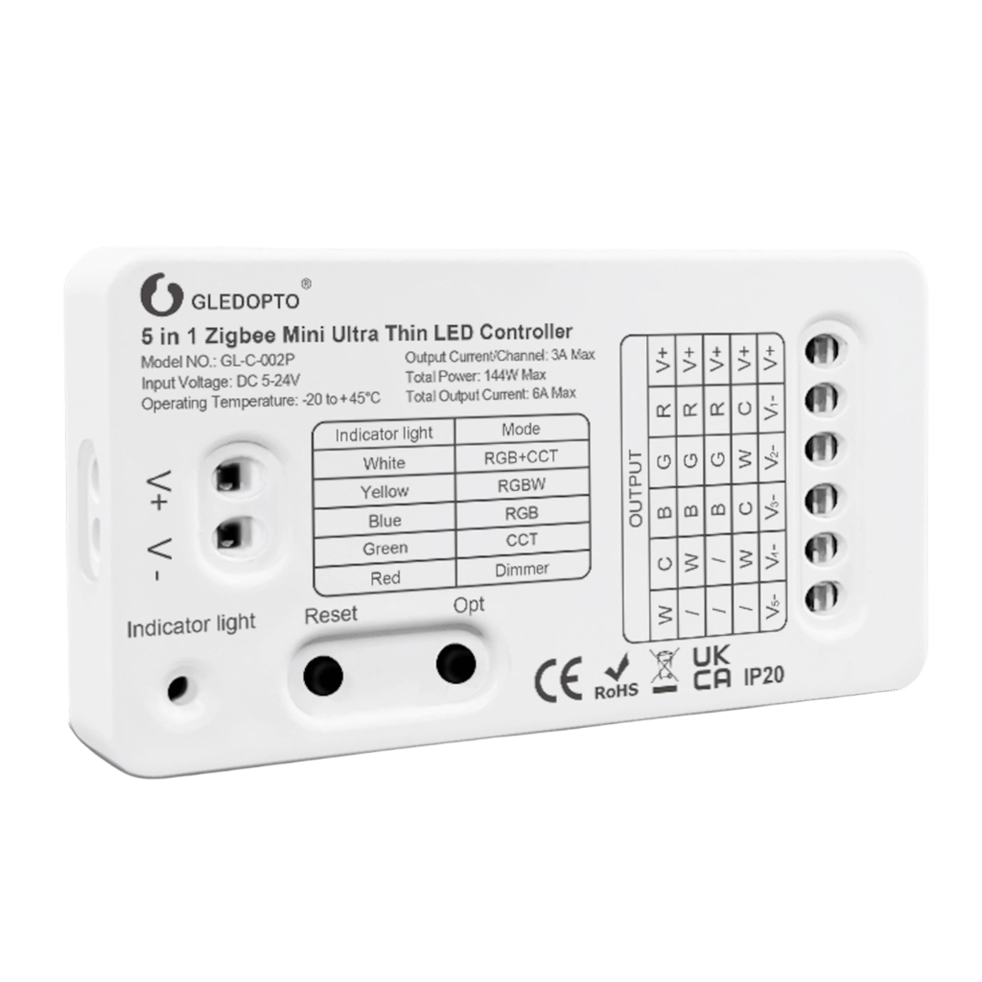Gledopto 5 in 1 Mini Zigbee-Controller för LED-belysning