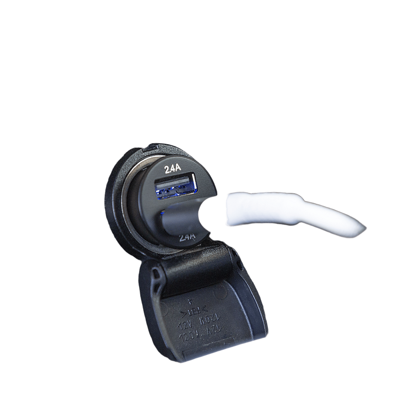 Linocell USB-billaddare med dubbla USB-portar 4,8 A Svart