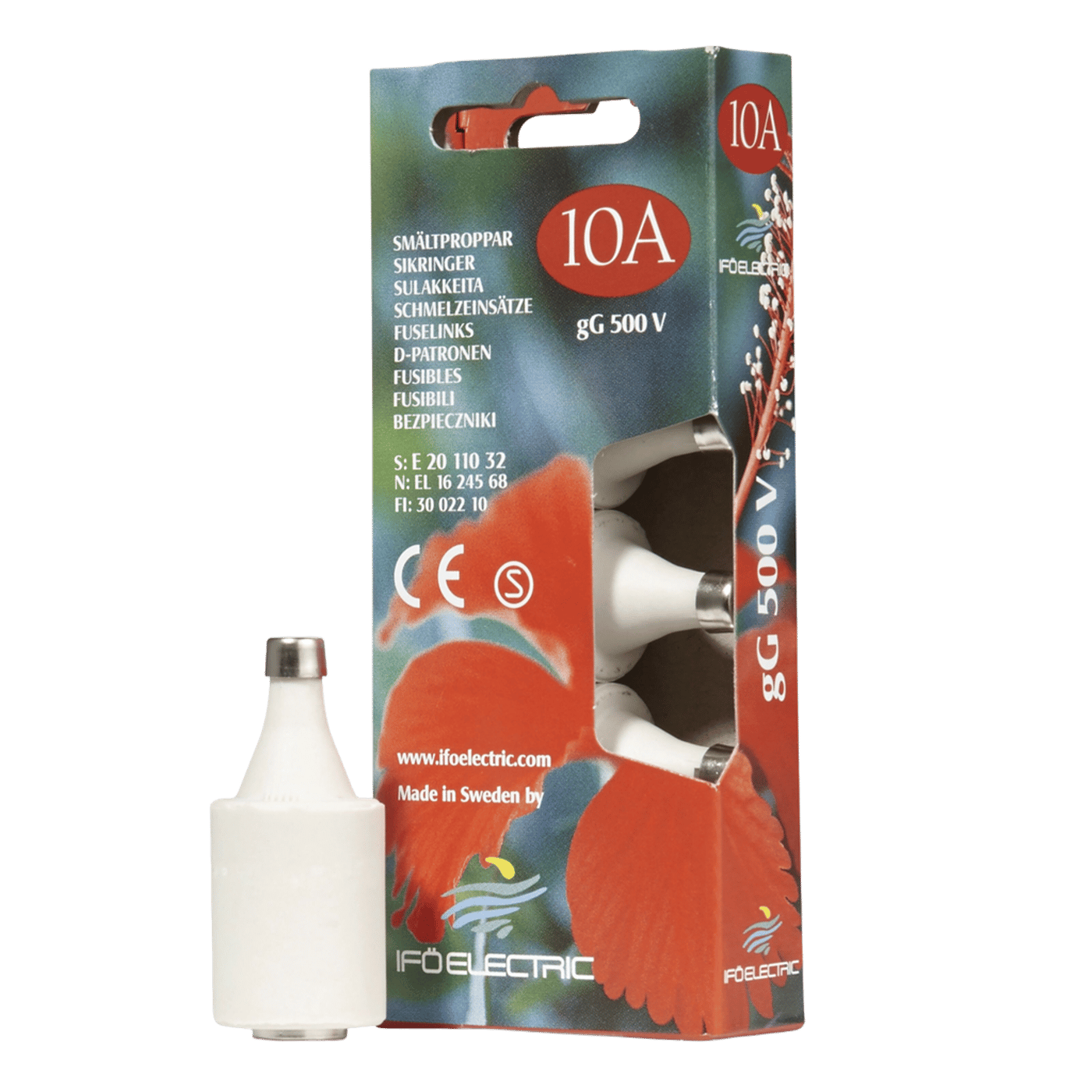 Smältpropp 5-pack 10 A Röd