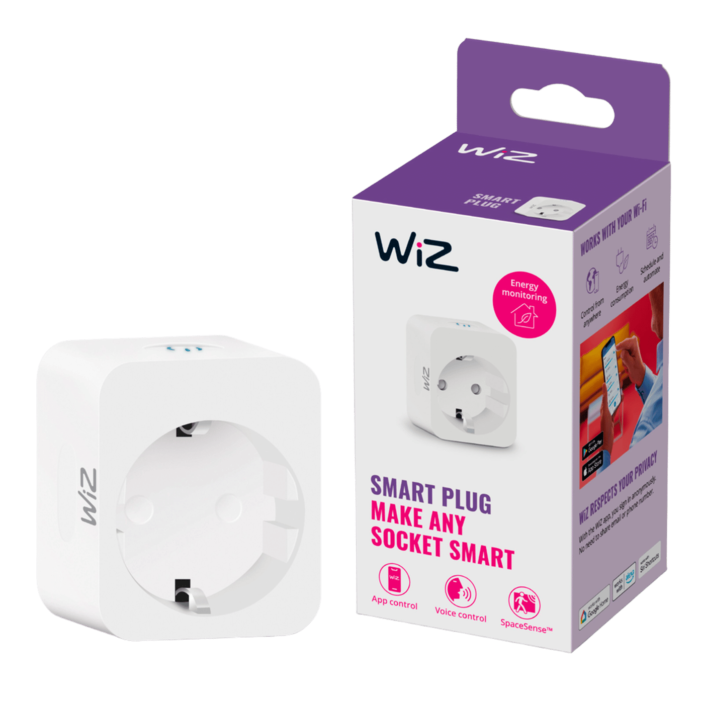 WiZ Smart wifi-fjärrströmbrytare med energimätning