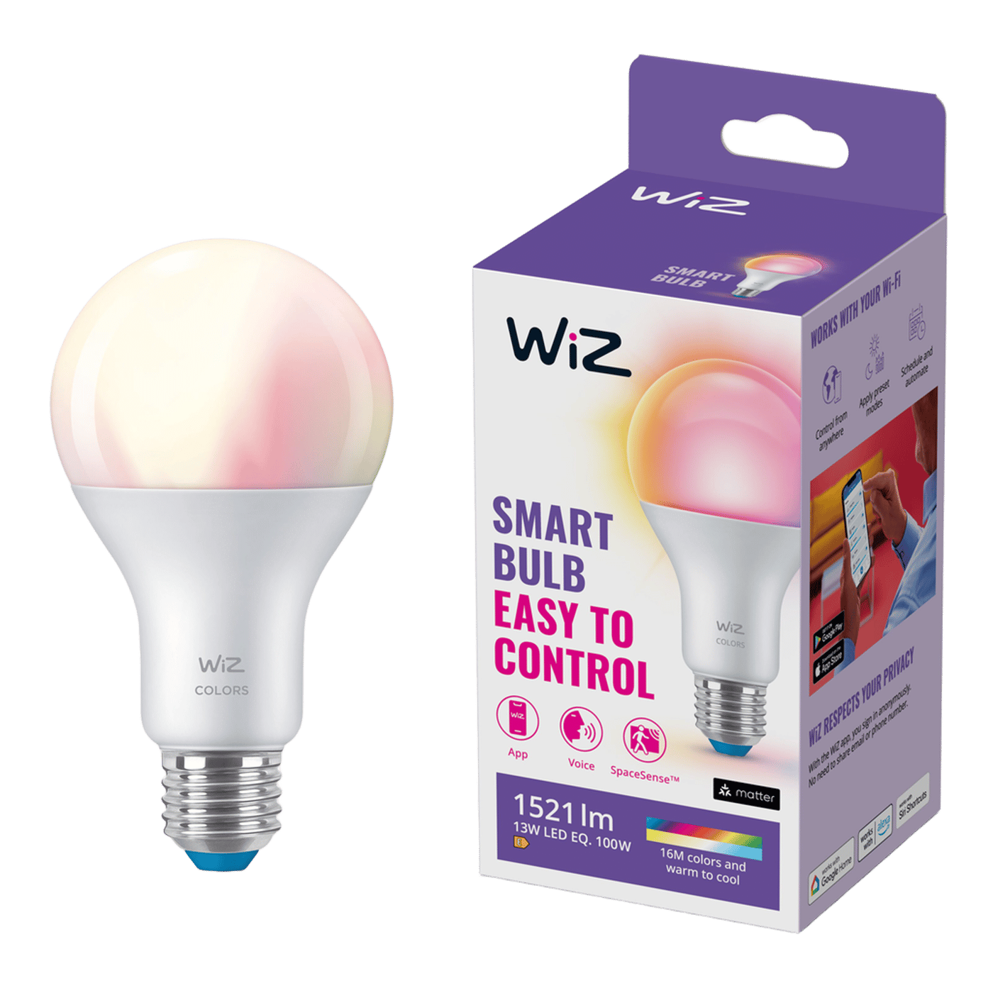 WiZ Color A67 Smart LED-pære E27 1521 lm