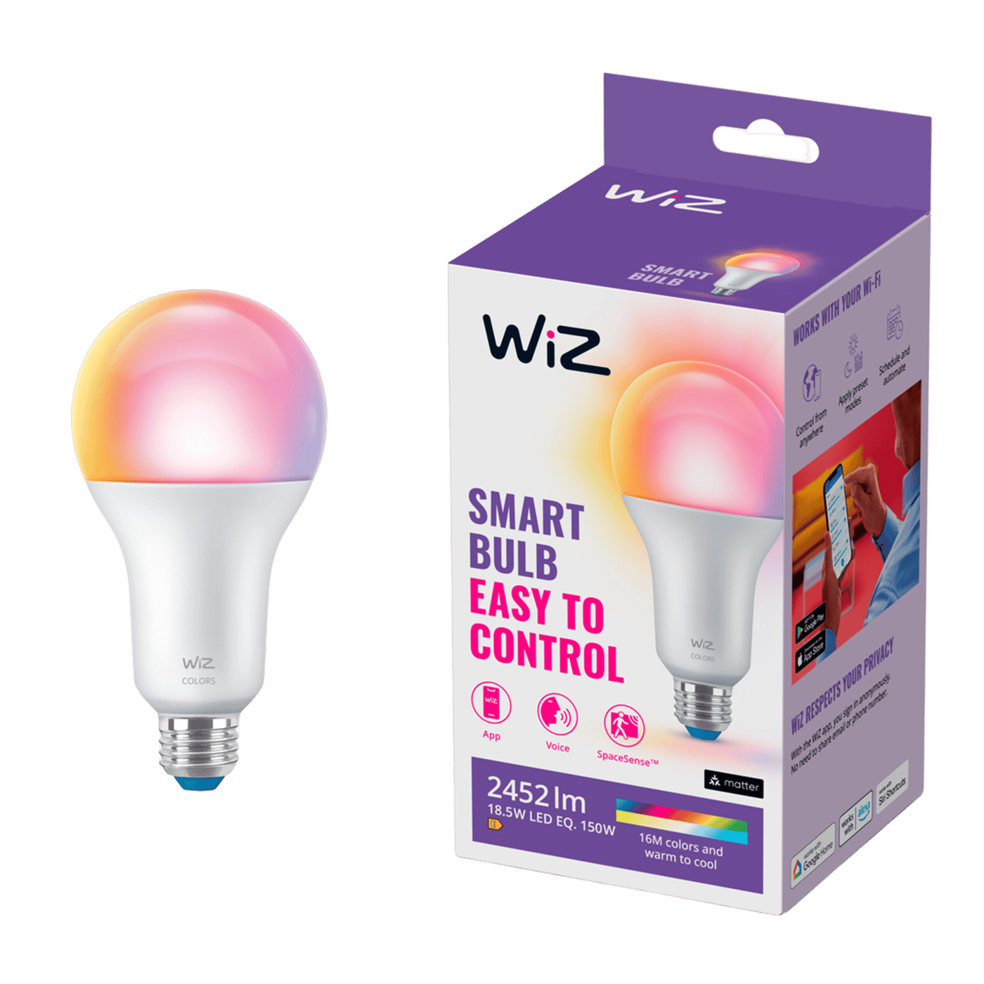 WiZ Color High Lumen A80 Smart LED-lampa E27 2452 lm