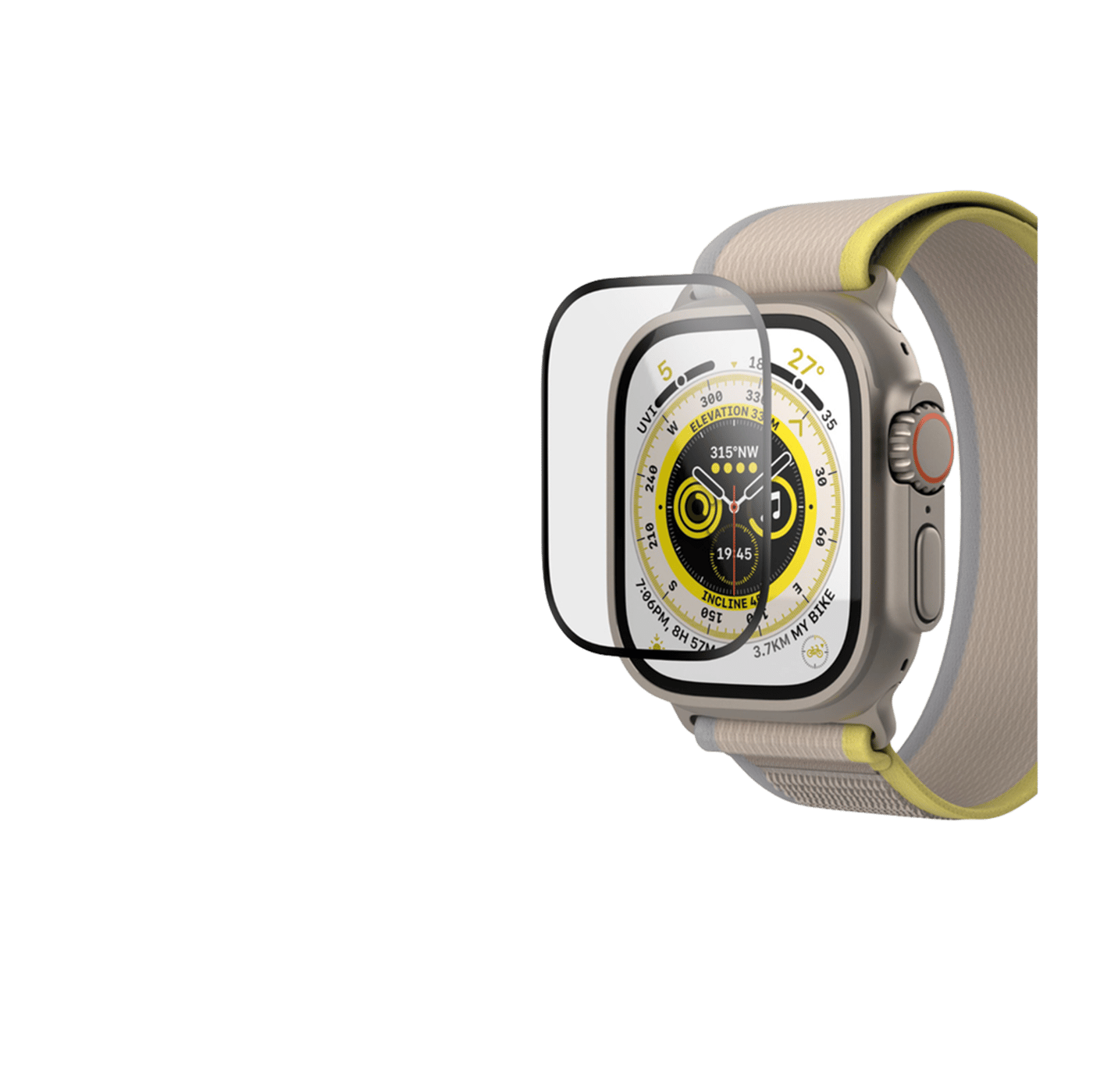 Linocell Elite Extreme Curved Skjermbeskytter for Apple Watch Ultra 49 mm