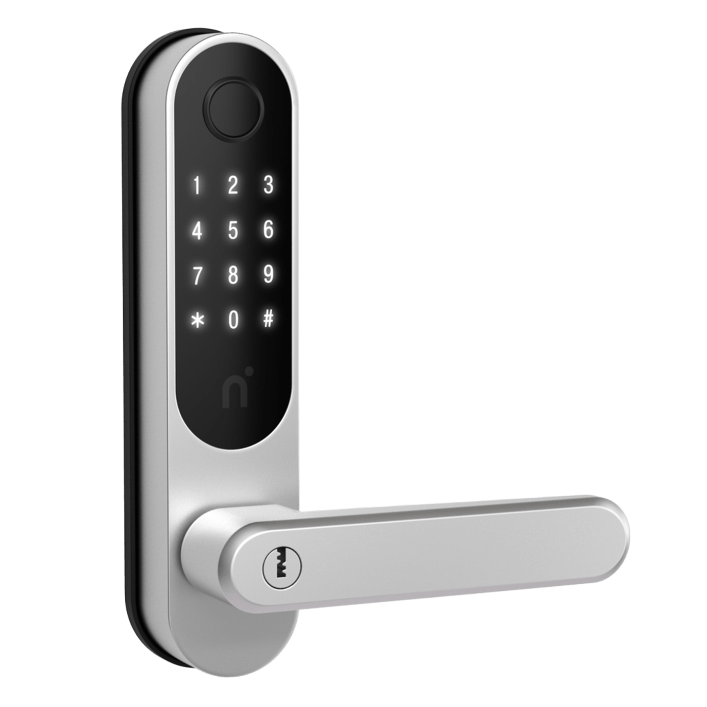Nimly Touch Pro Elektroniskt dörrlås med fingerläsare Black/Silver
