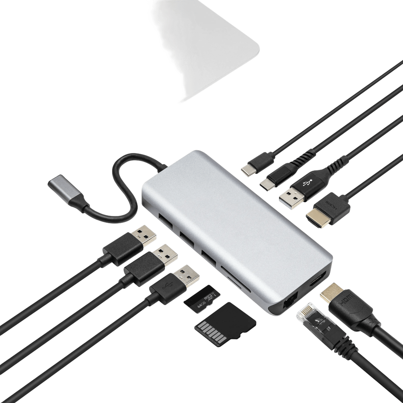 Plexgear Multiadapter for USB-C med 12 tilkoblinger