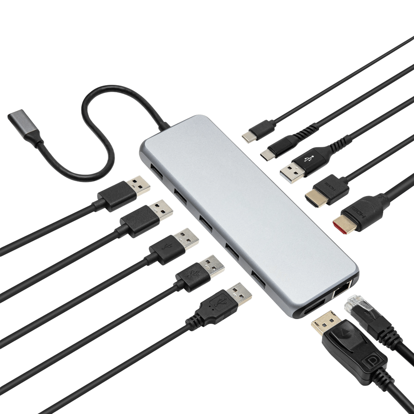 Plexgear Multiadapter for USB-C med 13 tilkoblinger
