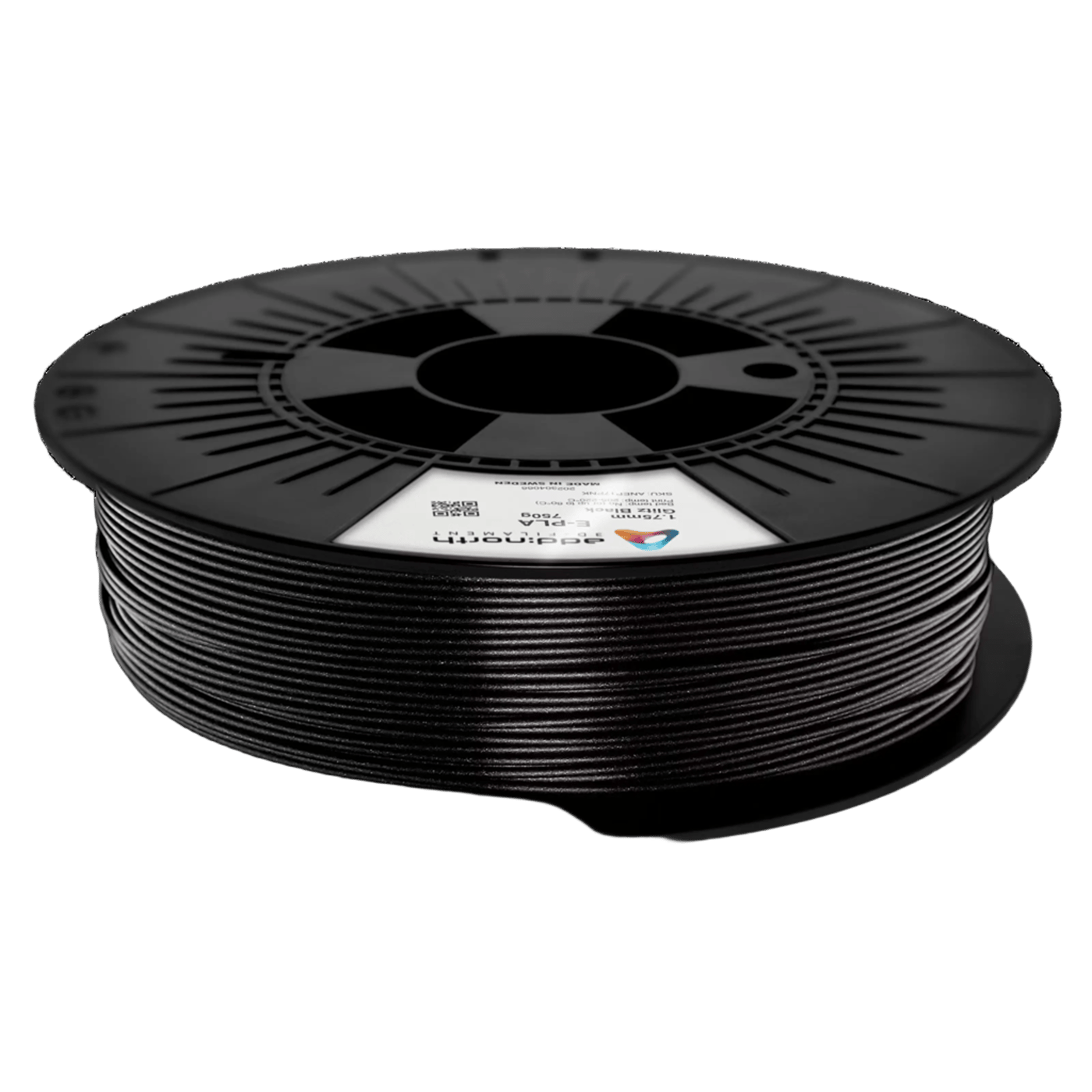Addnorth E-PLA-filament för 3D-skrivare 1,75 mm Glitz Black