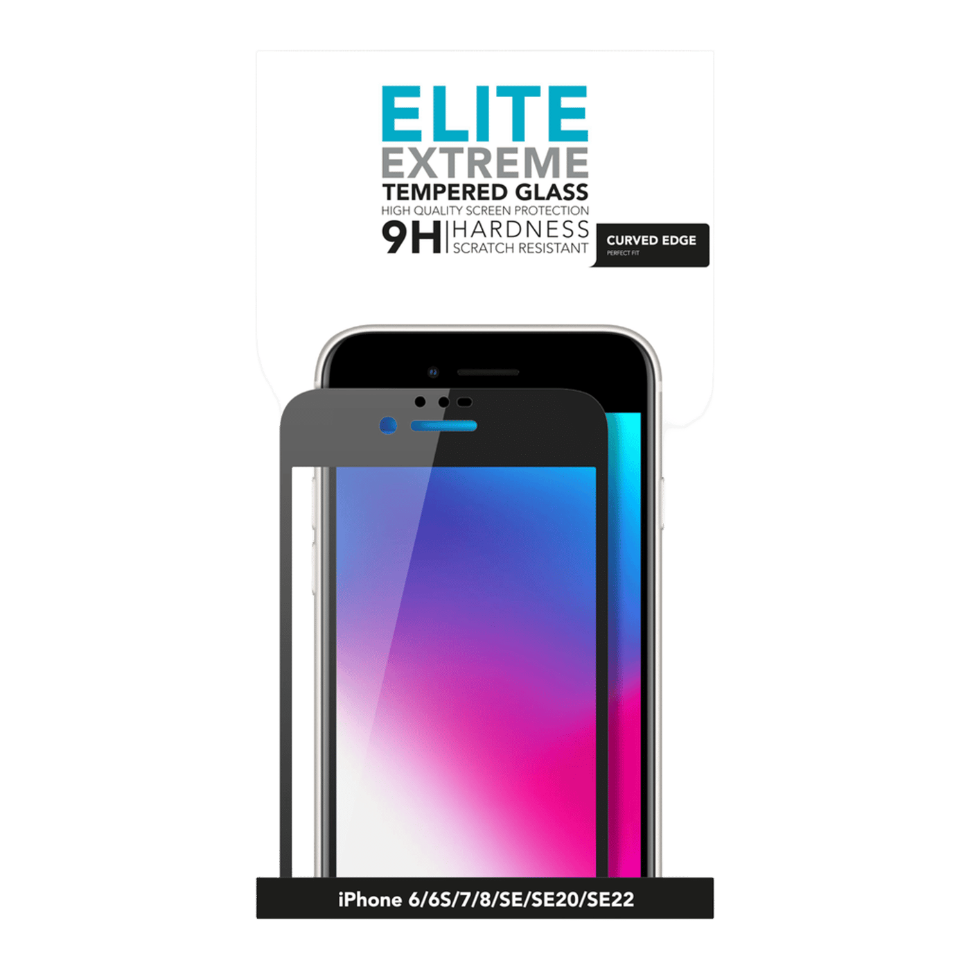 Linocell Elite Extreme Curved Skjermbeskytter for iPhone 6, 7, 8 og SE (2020/2022)
