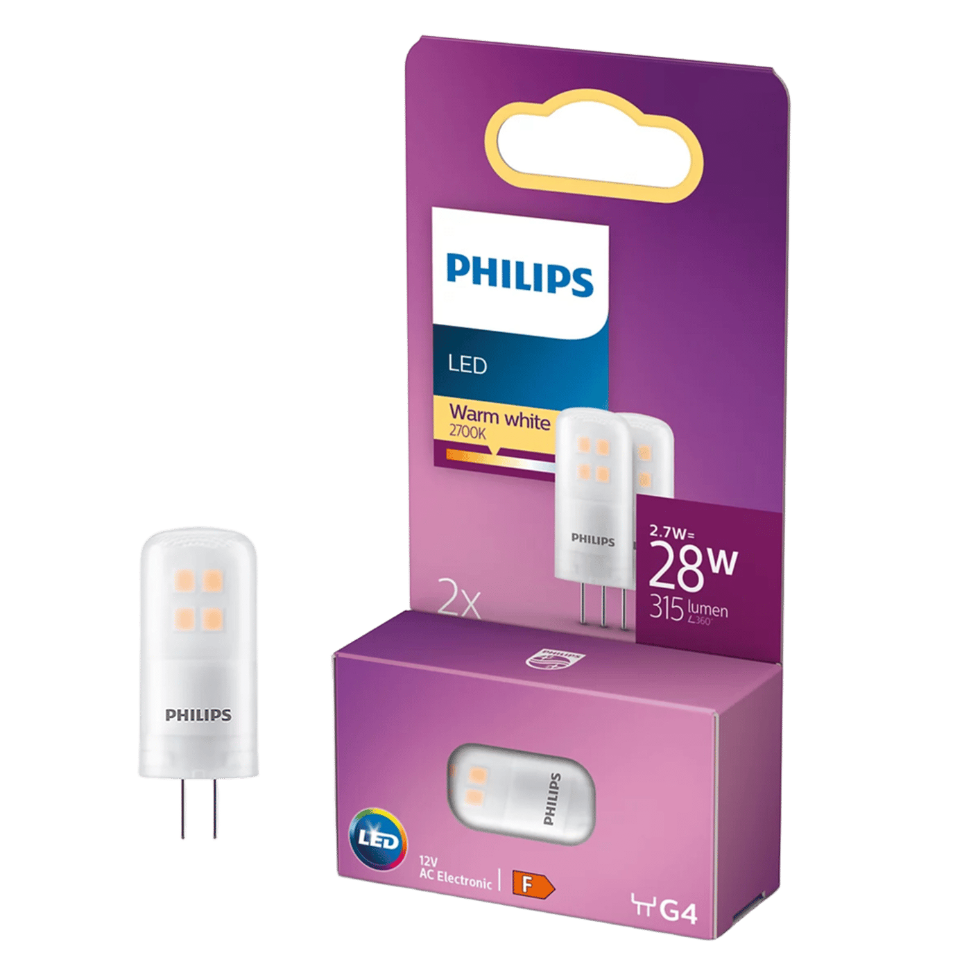 Philips LED-lampa G4 315 lm 2-pack