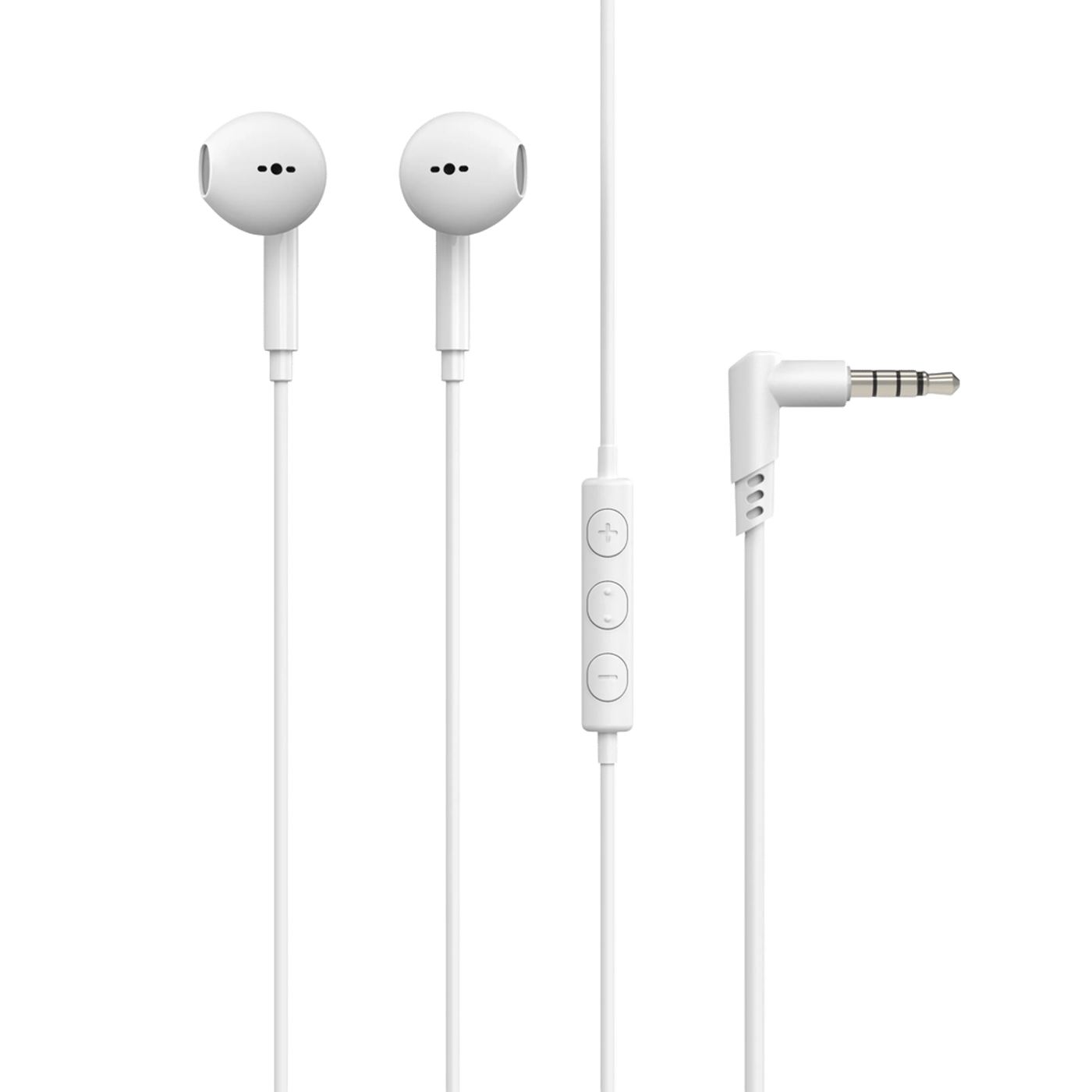 Linocell Hörlurar med mikrofon och 3,5 mm-kontakt Vit