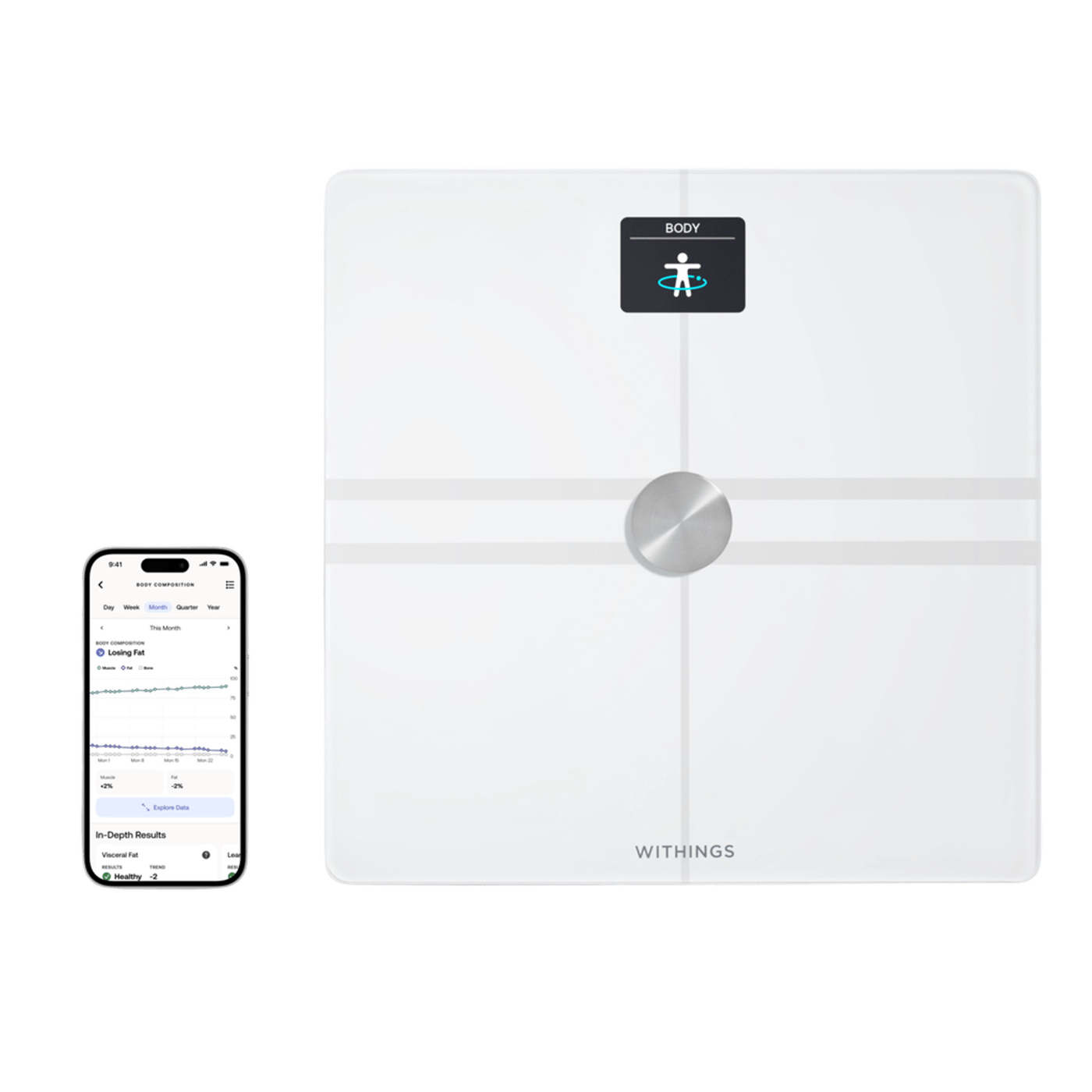 Withings Body Comp Personvåg med wifi Vit
