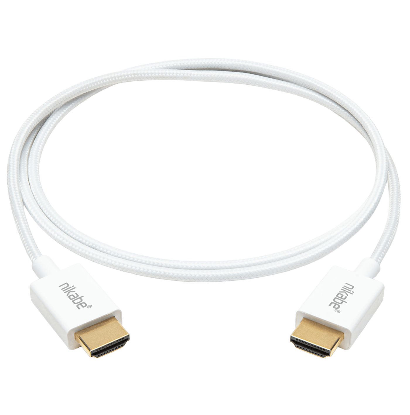 Nikabe Ultra Slim HDMI-kabel med 8K-støtte - Hvit 1 m