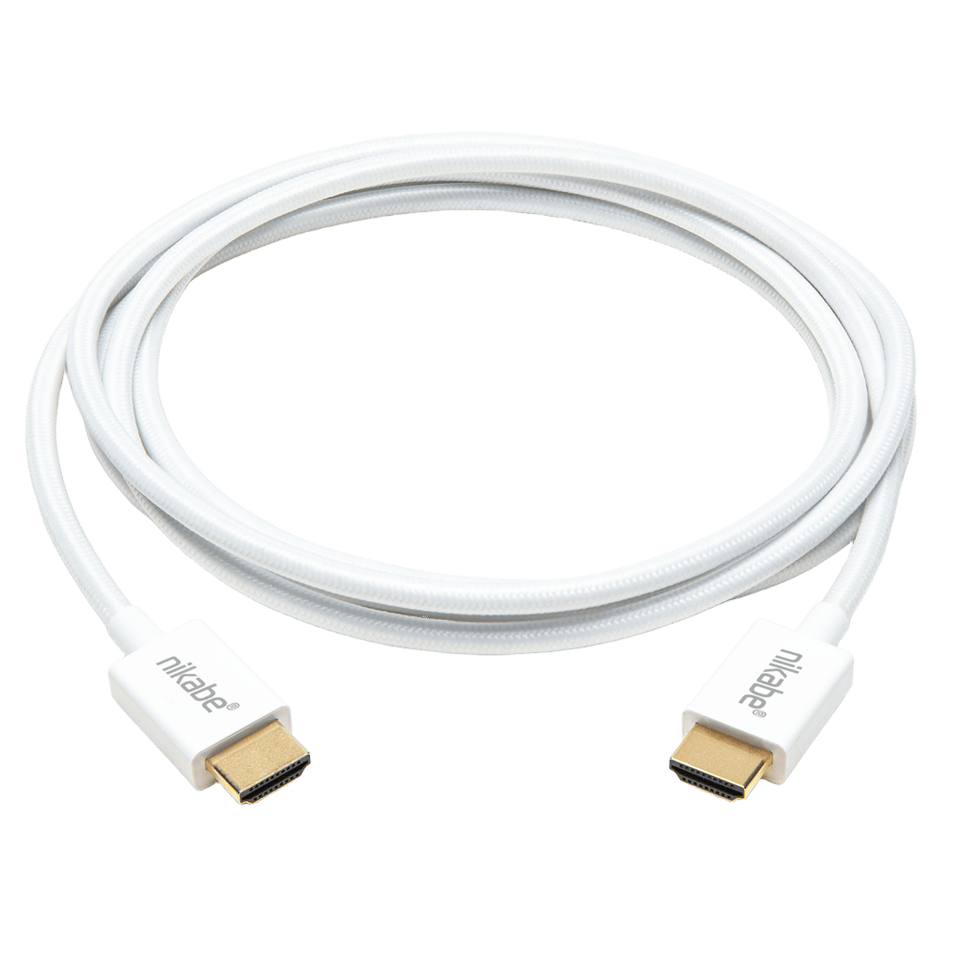 Nikabe Ultra Slim HDMI-kabel med 8K-støtte - Hvit 2 m