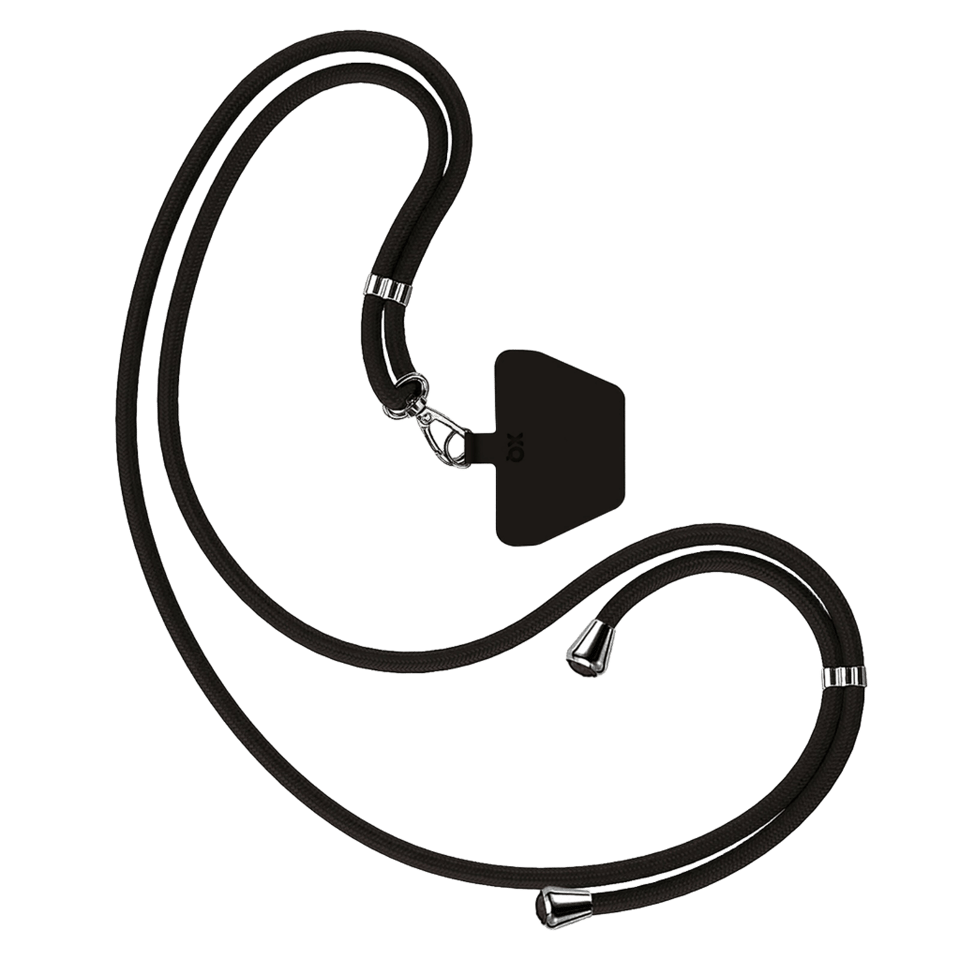 Xqisit Phone Strap Universal mobilrem för mobilskal Svart