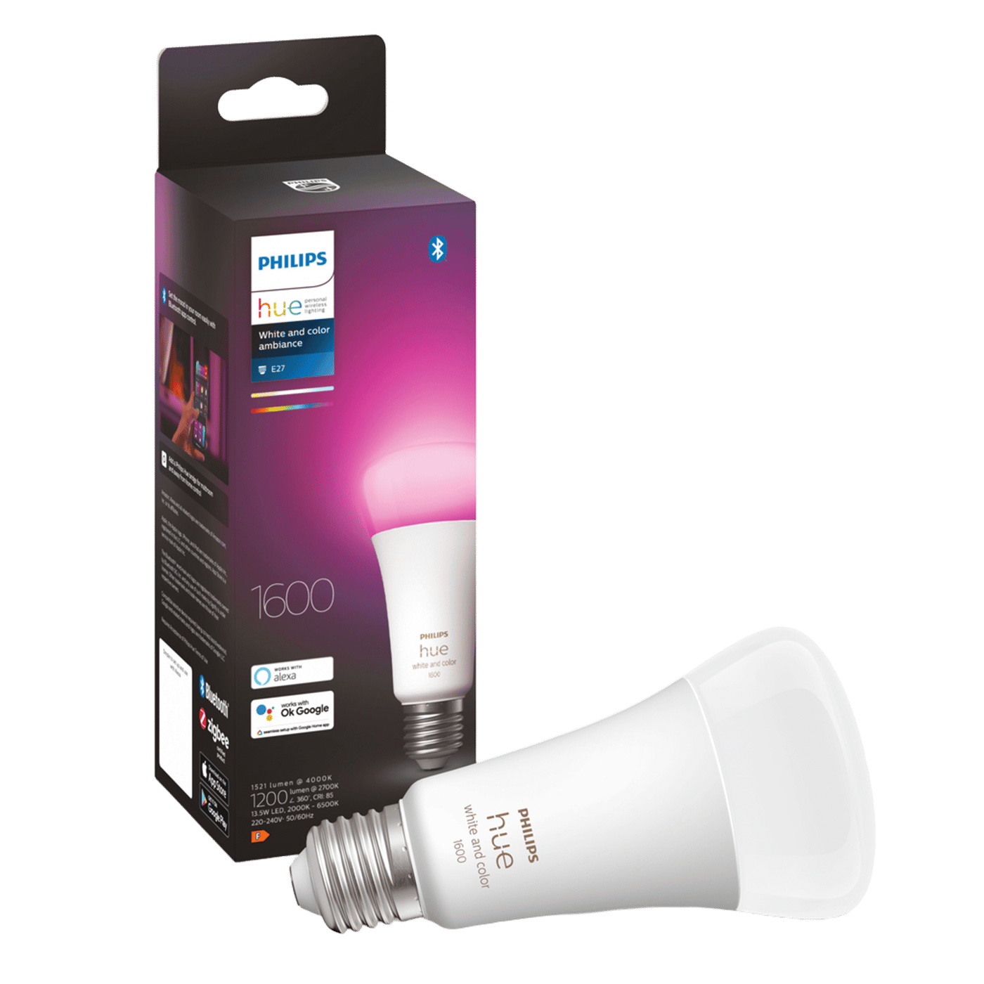 Philips Hue Color Ambiance Smart LED-pære E27 1600 lm