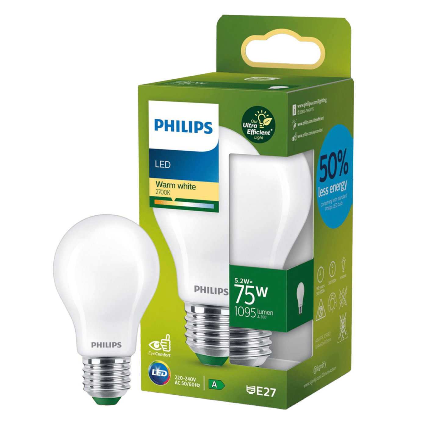 Philips Ultra Efficient E27 LED-lampa 1095 lm