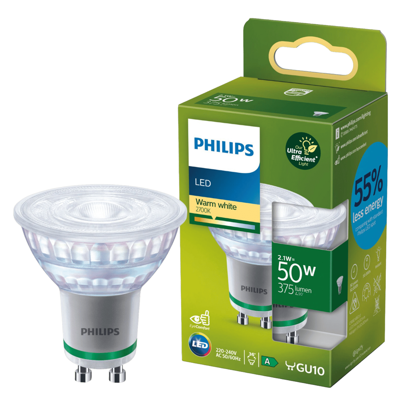 Philips Ultra Efficient GU10 LED-spotlight 375 lm