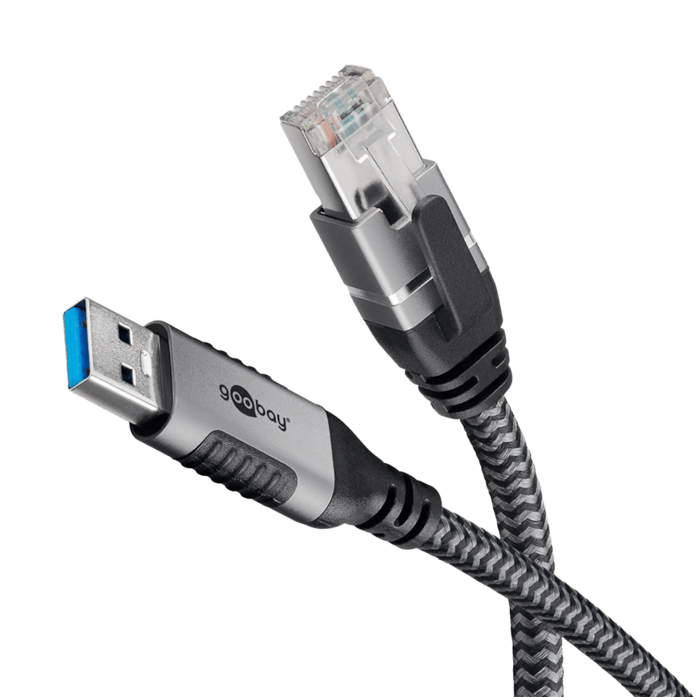 Nettverkskabel med USB-tilkobling USB-A 2 m