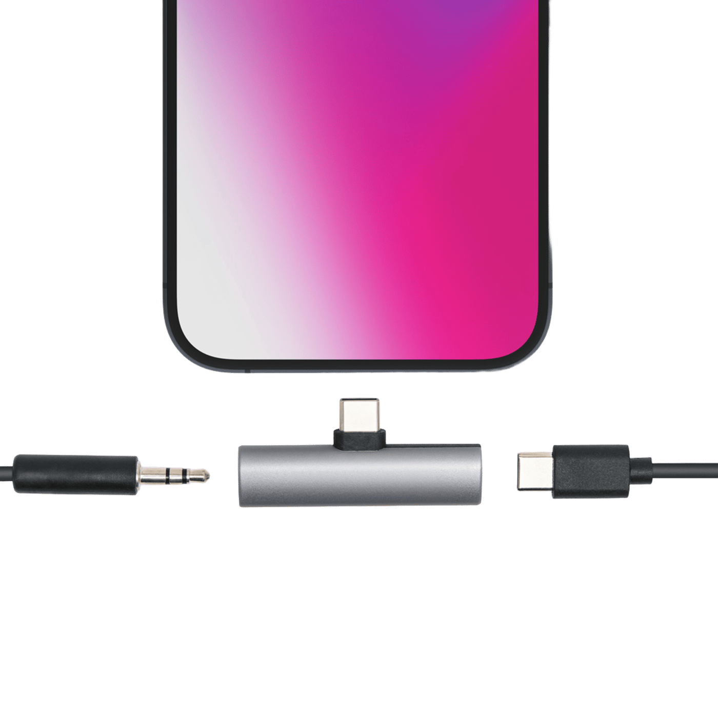 Linocell USB-C til USB-C og 3,5 mm-lydadapter