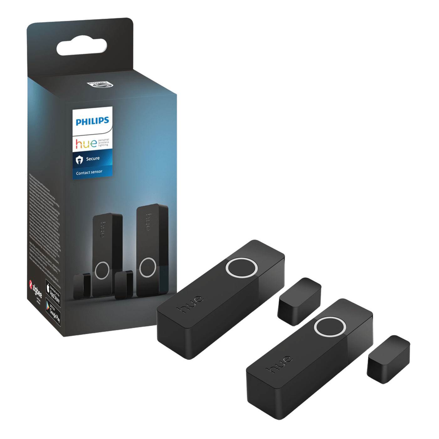 Philips Hue Secure Kontaktsensor - Svart 2-pk.