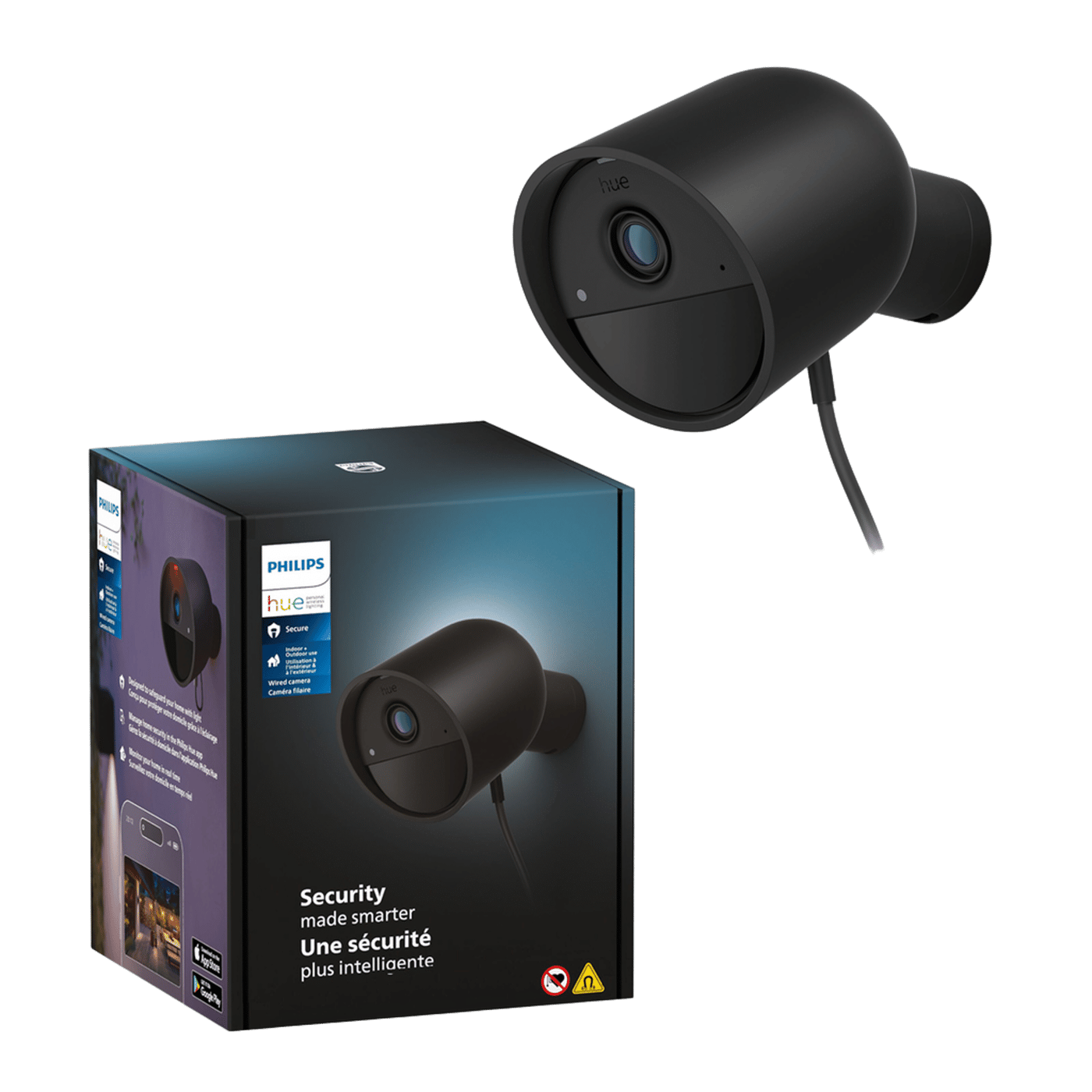 Philips Hue Secure Wired Cam Svart