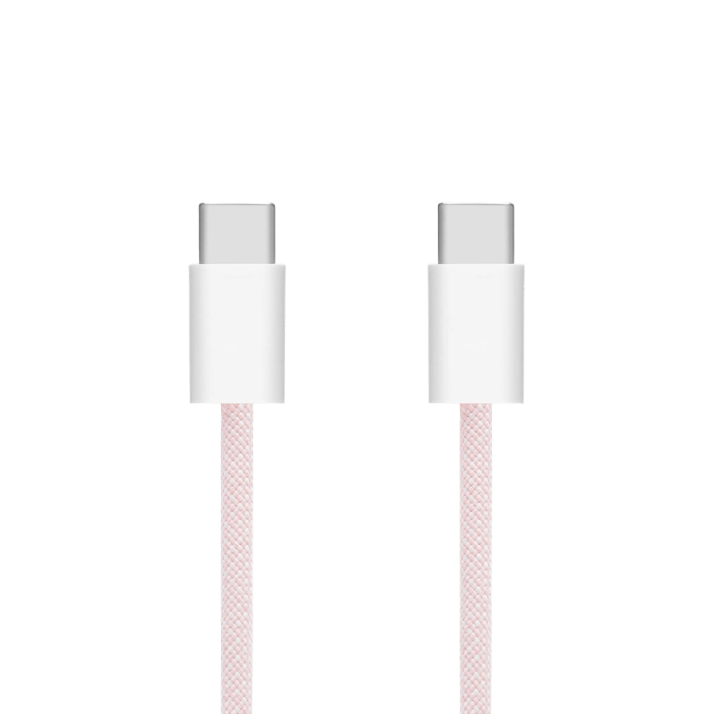 Linocell Flettet USB-C- til USB-C-kabel 60W Rosa 2 m