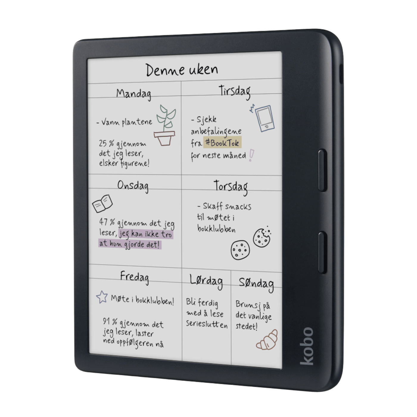 Kobo Libra Colour Lesebrett 7" Svart